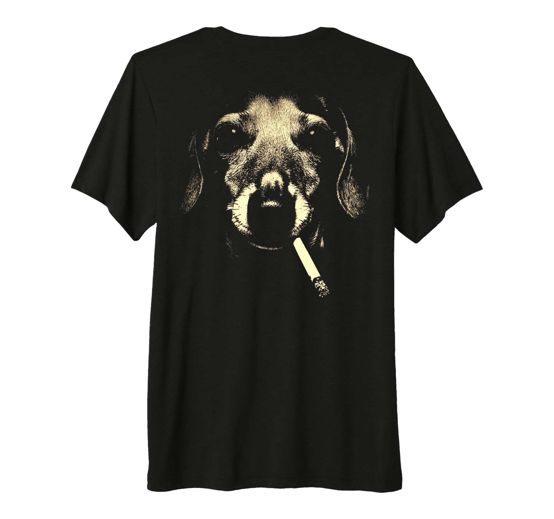 Dachshund Smoking Cigarette Grunge Meme T-Shirt - Unique Graphic Unisex - T-Shirt, Sweatshirt, Hoodie