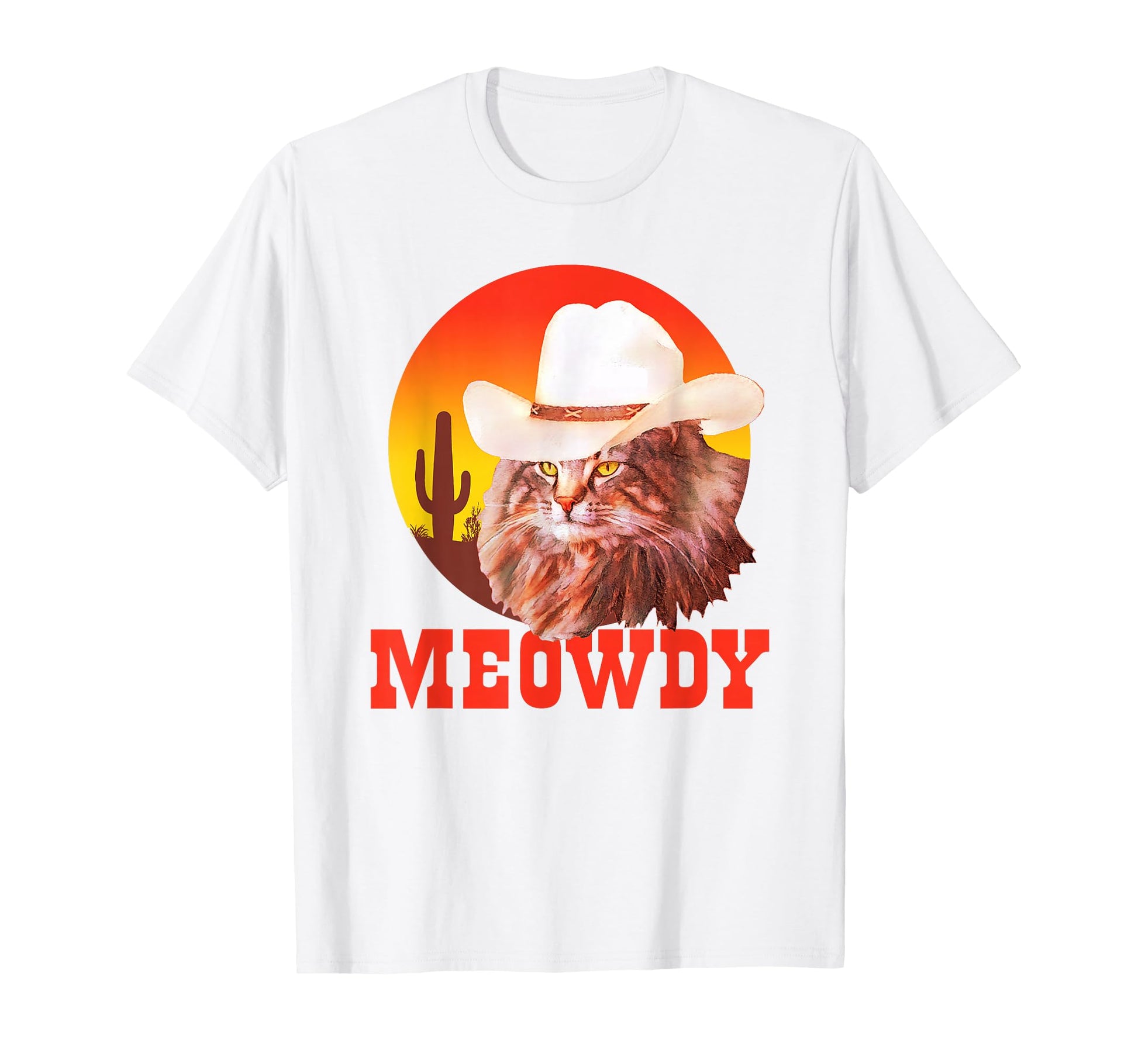 Meowdy Funny Country Music Cat Cowboy T-Shirt - Minimalist Print Men Women - T-Shirt, Sweatshirt, Hoodie