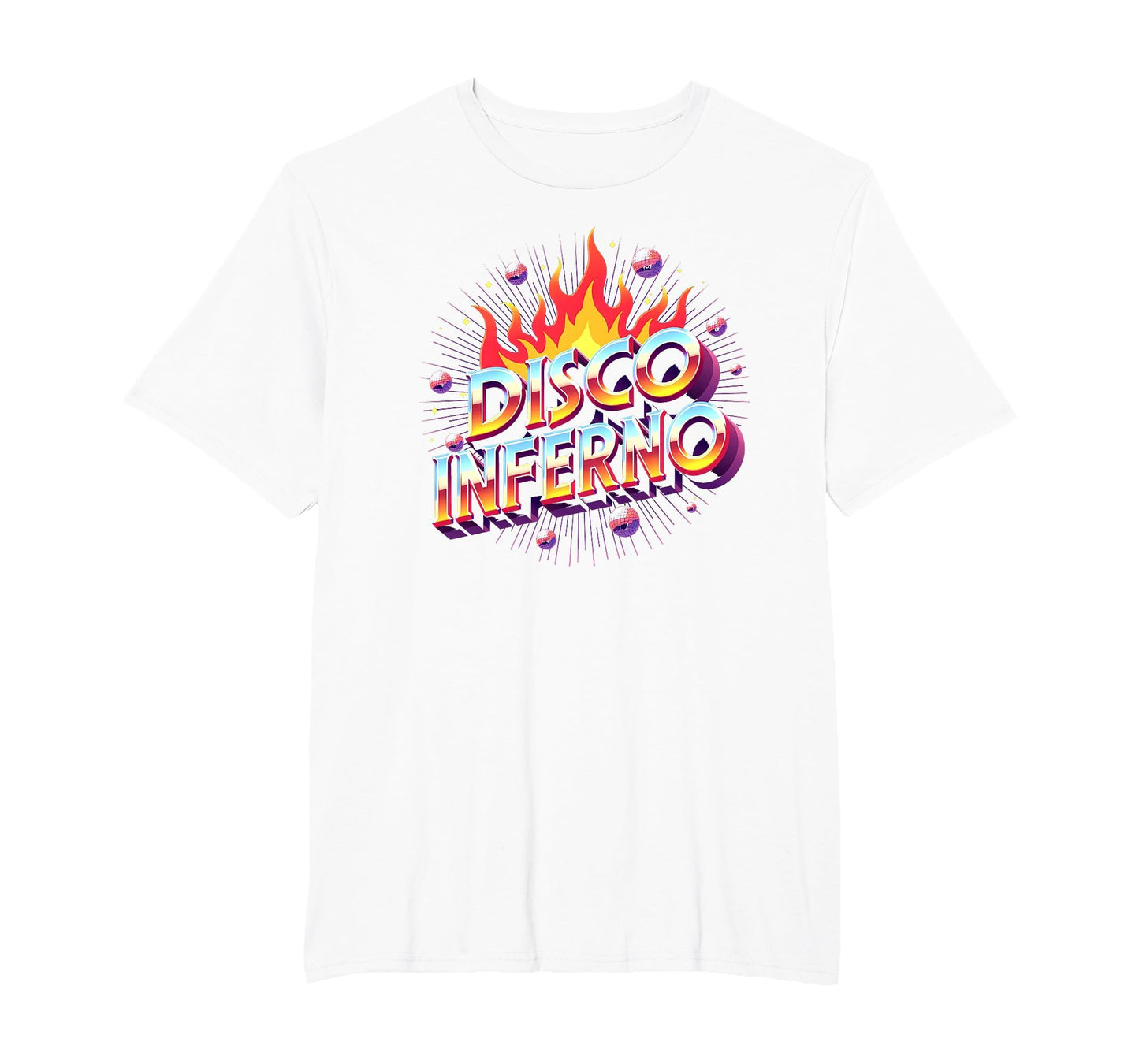 Disco Inferno Dance Party Fever Art T-Shirt - Custom Art Print for Adults - T-Shirt, Sweatshirt, Hoodie
