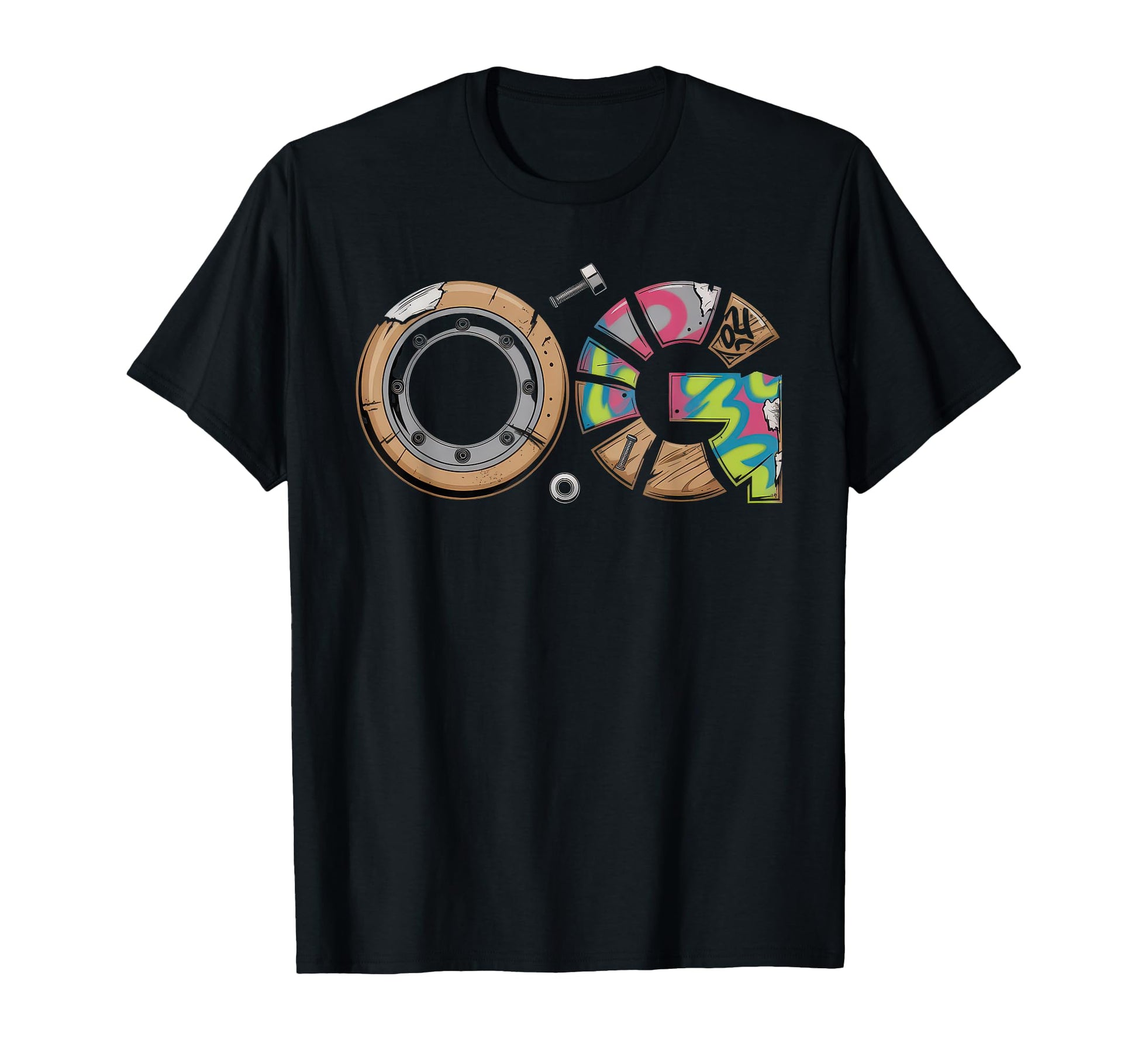 Old School Og Hip Hop Vinyl Cds Tapes T-Shirt - Novelty Apparel for Adults - T-Shirt, Sweatshirt, Hoodie