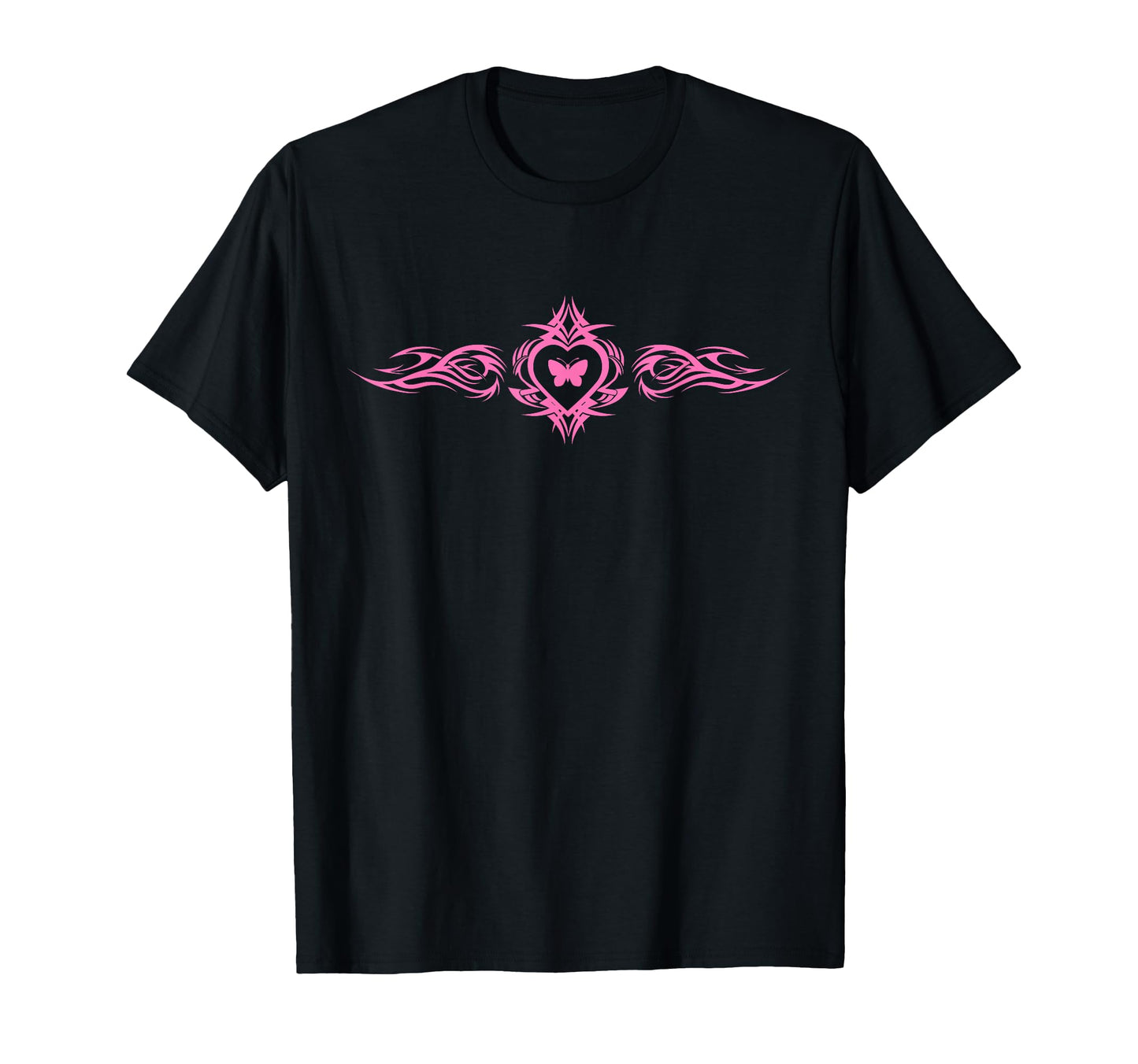 Butterfly Heart Tattoo Fairycore Y2K T-Shirt - Minimalist Print Unisex - T-Shirt, Sweatshirt, Hoodie