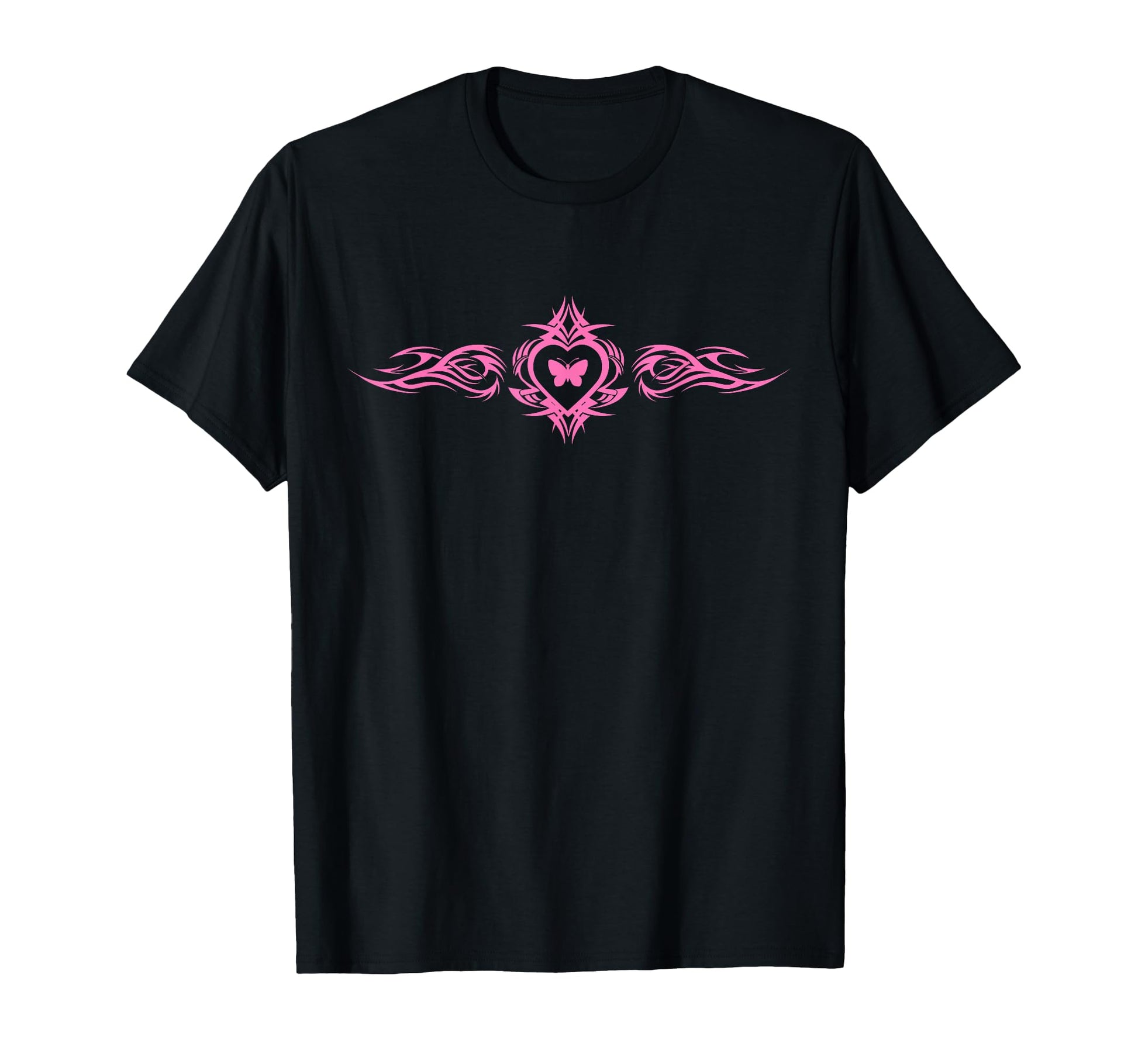 Butterfly Heart Tattoo Fairycore Y2K T-Shirt - Minimalist Print Unisex - T-Shirt, Sweatshirt, Hoodie