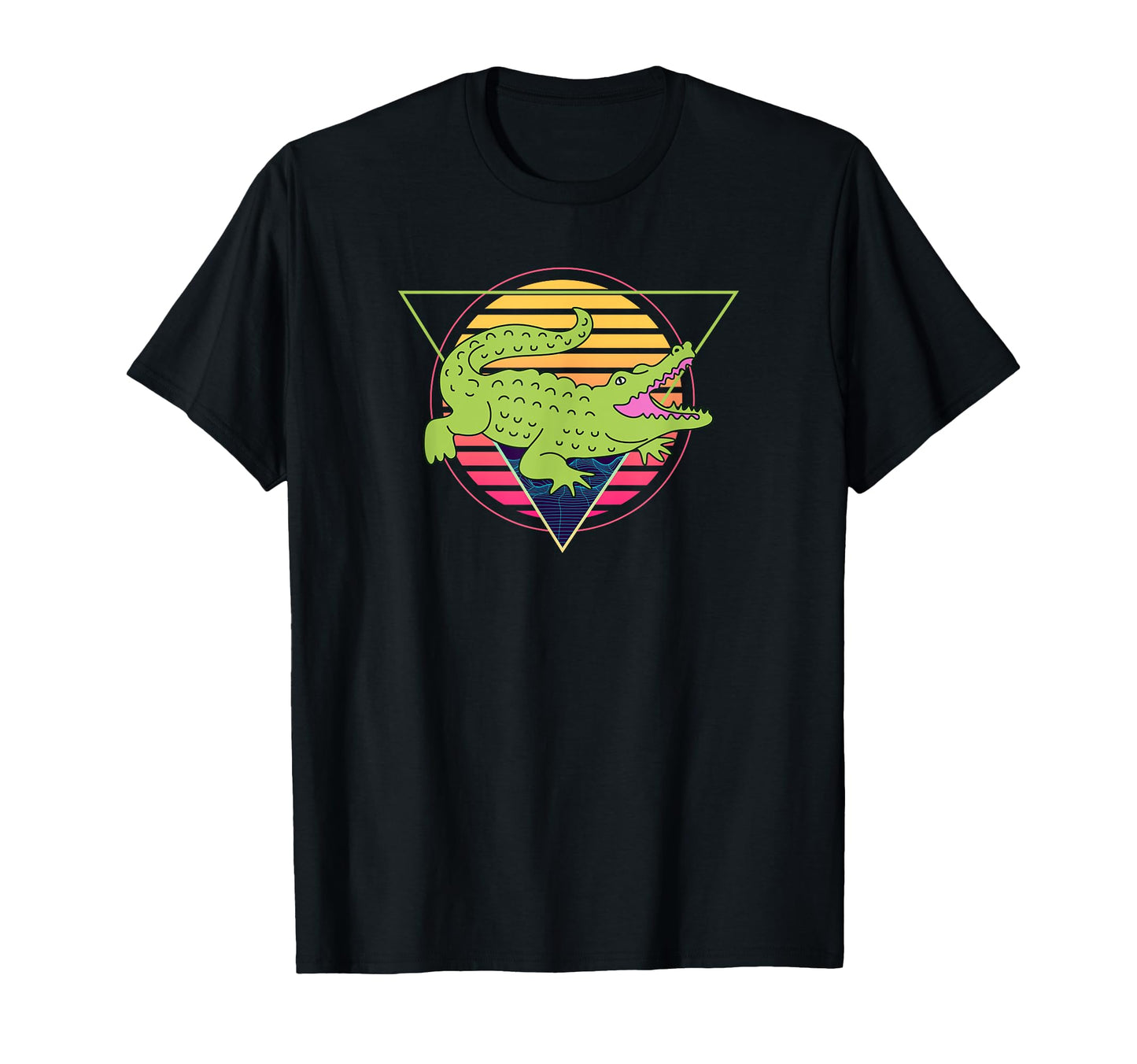 Alligator Futuristic Miami Vaporwave T-Shirt - Unique Graphic for Adults - T-Shirt, Sweatshirt, Hoodie