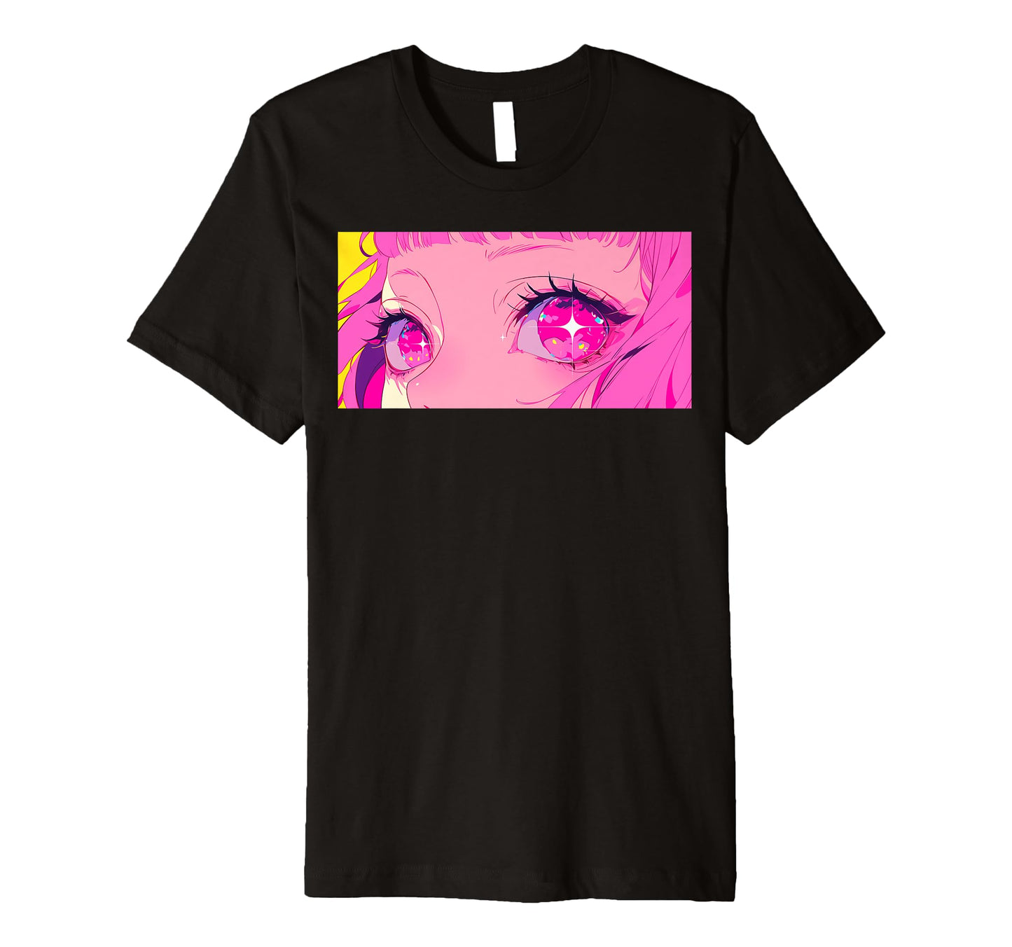 Anime Eyes Japanese Vaporwave Aesthetic T-Shirt - Fun Novelty Design Unisex - T-Shirt, Sweatshirt, Hoodie