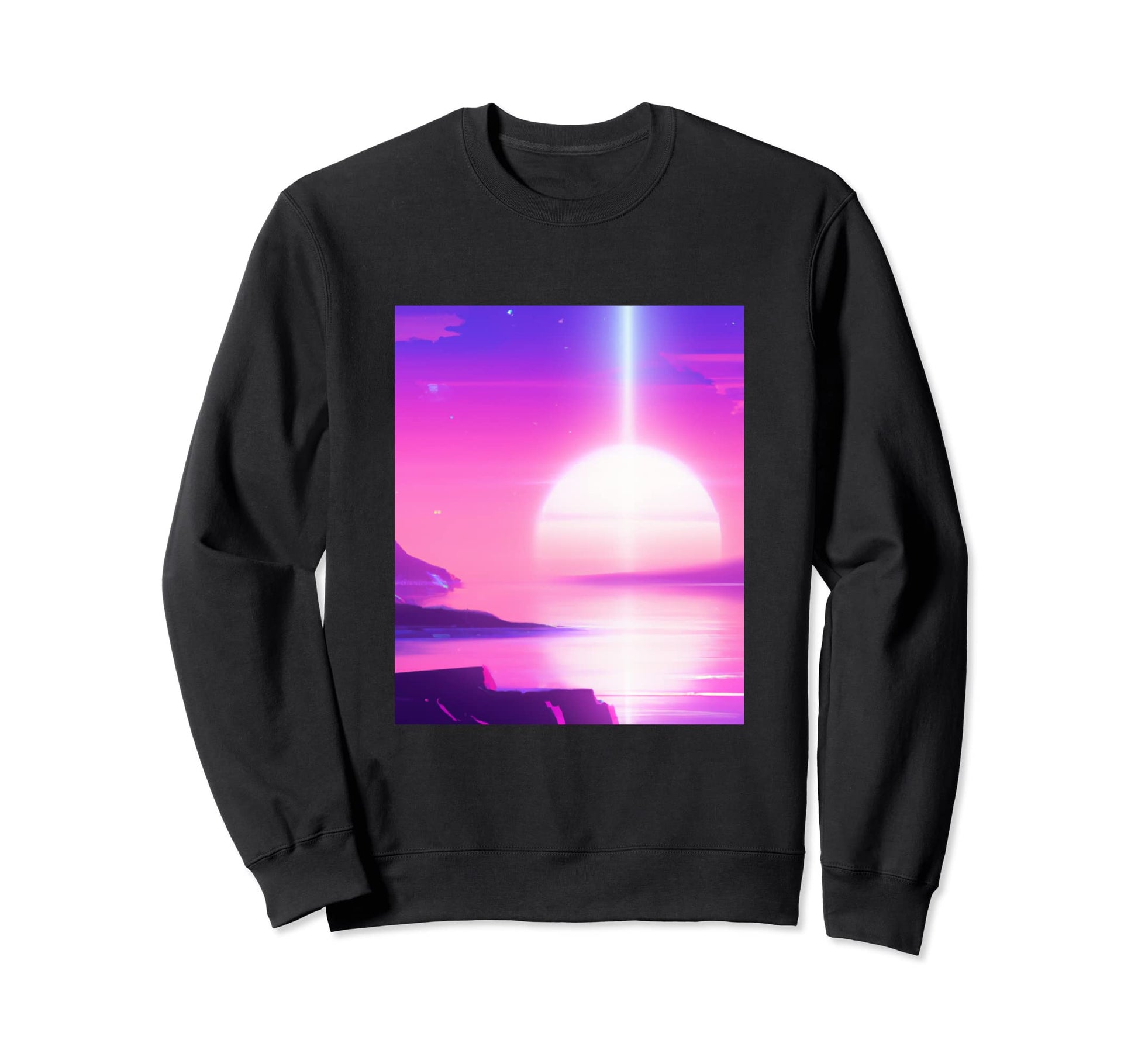 Vaporwave Sun Synthwave Sunset Sweatshirt - Fun Novelty Design Men Women - T-Shirt, Sweatshirt, Hoodie