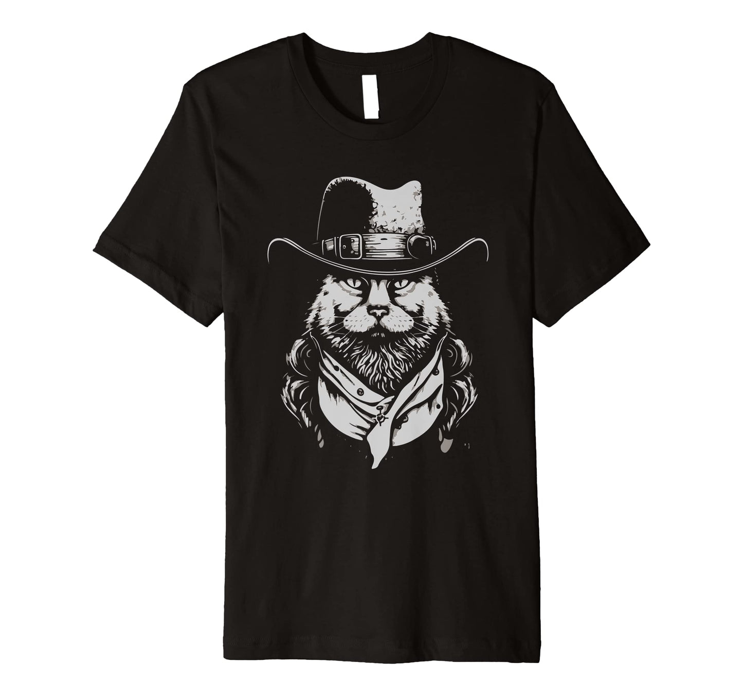 Outlaw Cat Funny Country Music Cat T-Shirt - Trendy Graphic for Adults - T-Shirt, Sweatshirt, Hoodie