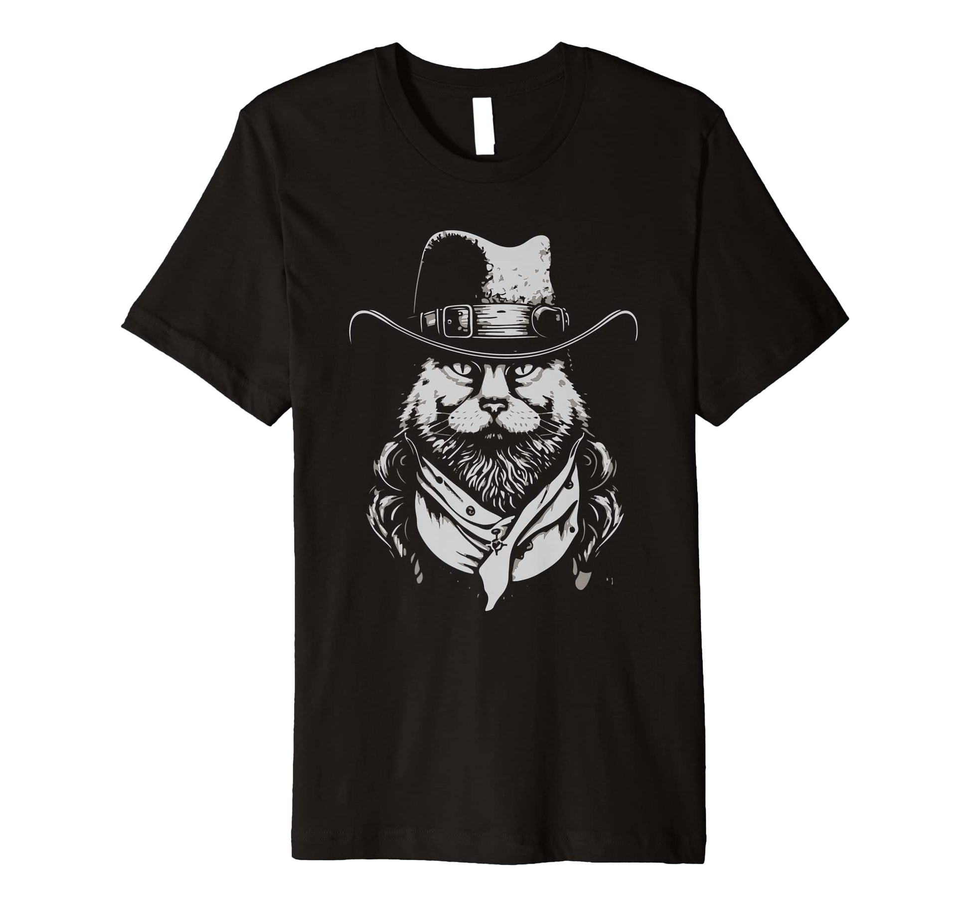 Outlaw Cat Funny Country Music Cat T-Shirt - Trendy Graphic for Adults - T-Shirt, Sweatshirt, Hoodie