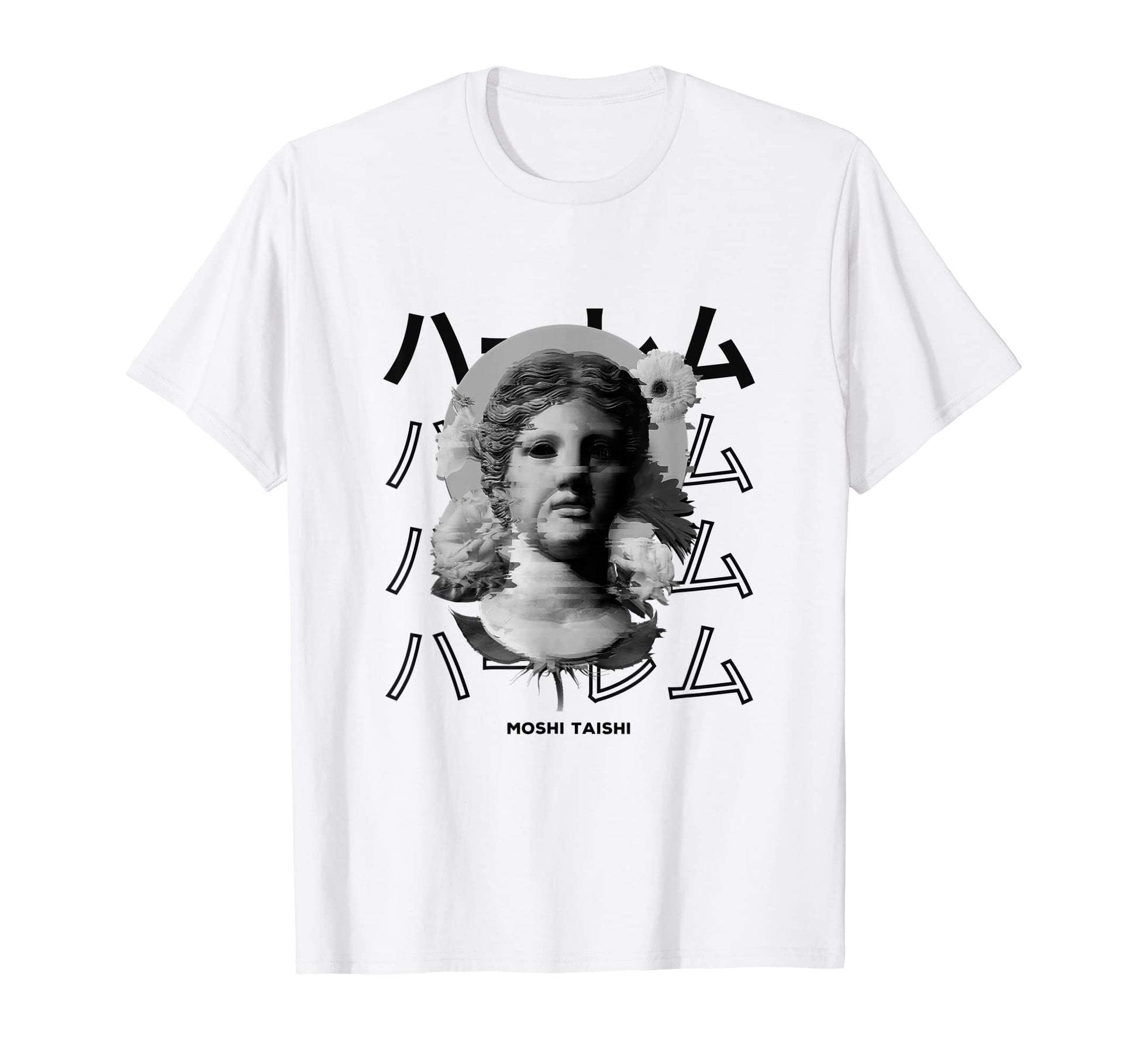 Vaporwave Statue Aesthetic Art Glitch T-Shirt - Custom Art Print Unisex - T-Shirt, Sweatshirt, Hoodie