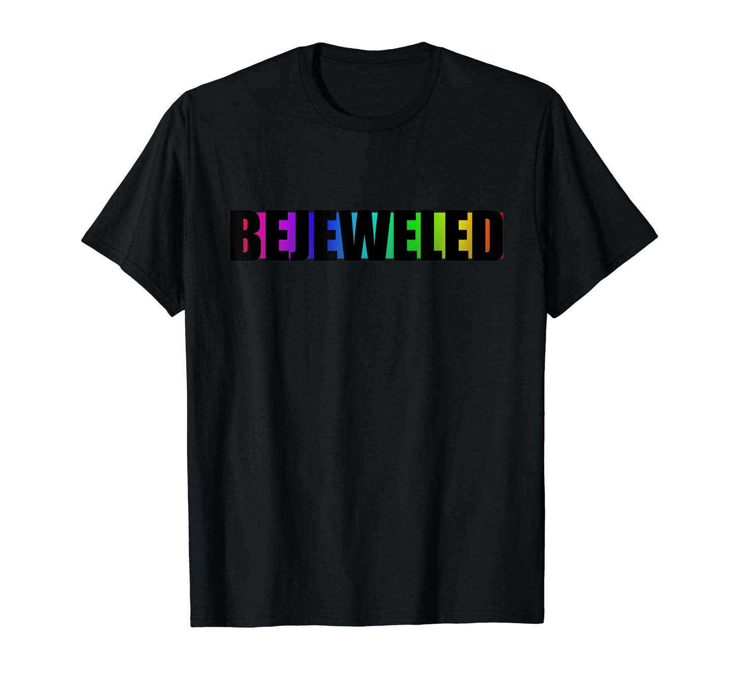 Bejeweled Rainbow Multicolor Gift Music T-Shirt - Custom Art Print Unisex - T-Shirt, Sweatshirt, Hoodie