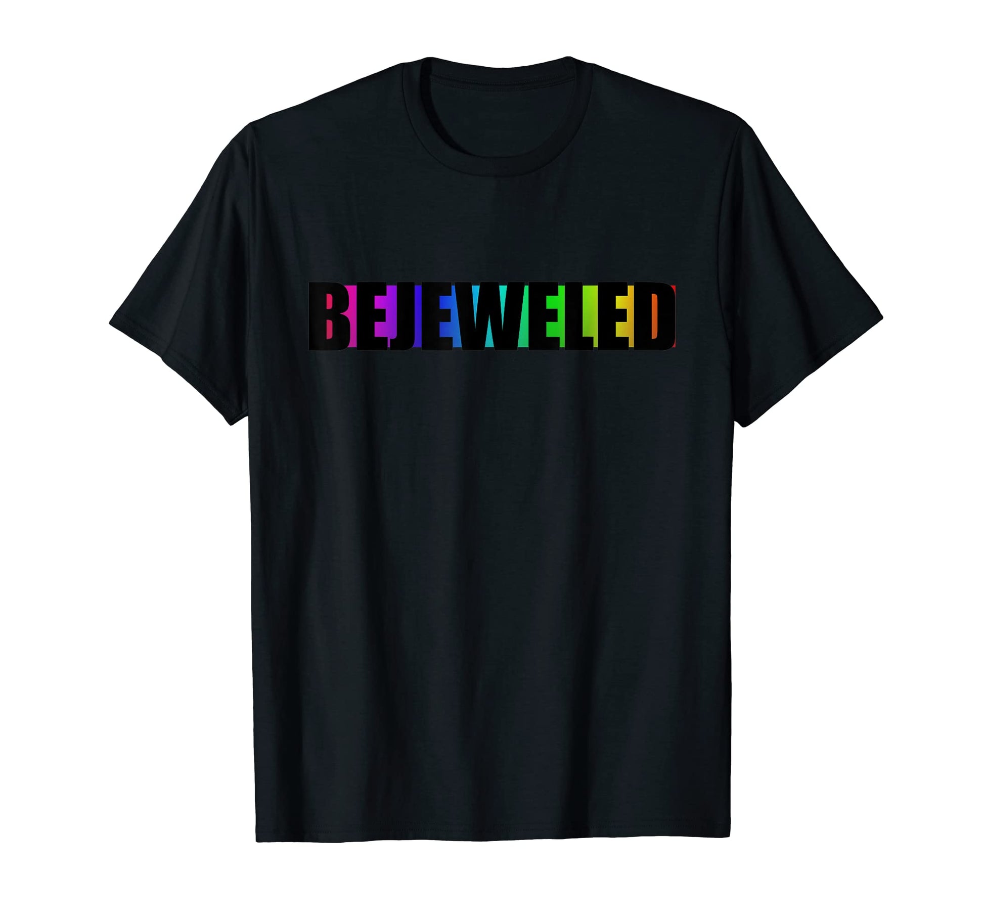 Bejeweled Rainbow Multicolor Gift Music T-Shirt - Custom Art Print Unisex - T-Shirt, Sweatshirt, Hoodie