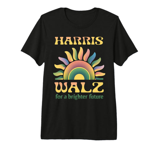 Boho Harris Walz Brighter Tomorrow Tri T-Shirt - Custom Art Print Unisex - T-Shirt, Sweatshirt, Hoodie