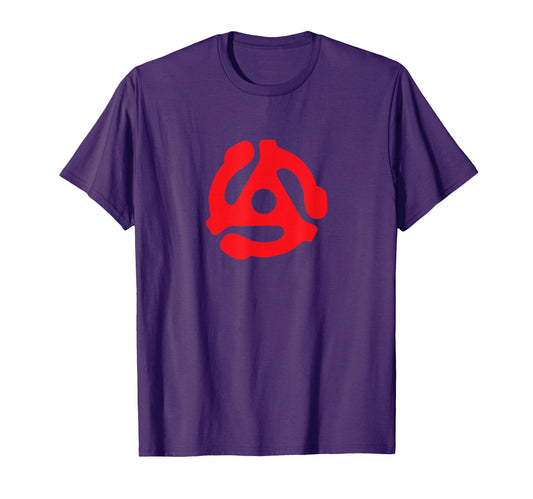 45 Rpm Record Adapter Turntable Red T-Shirt - Custom Art Print Men Women - T-Shirt, Sweatshirt, Hoodie