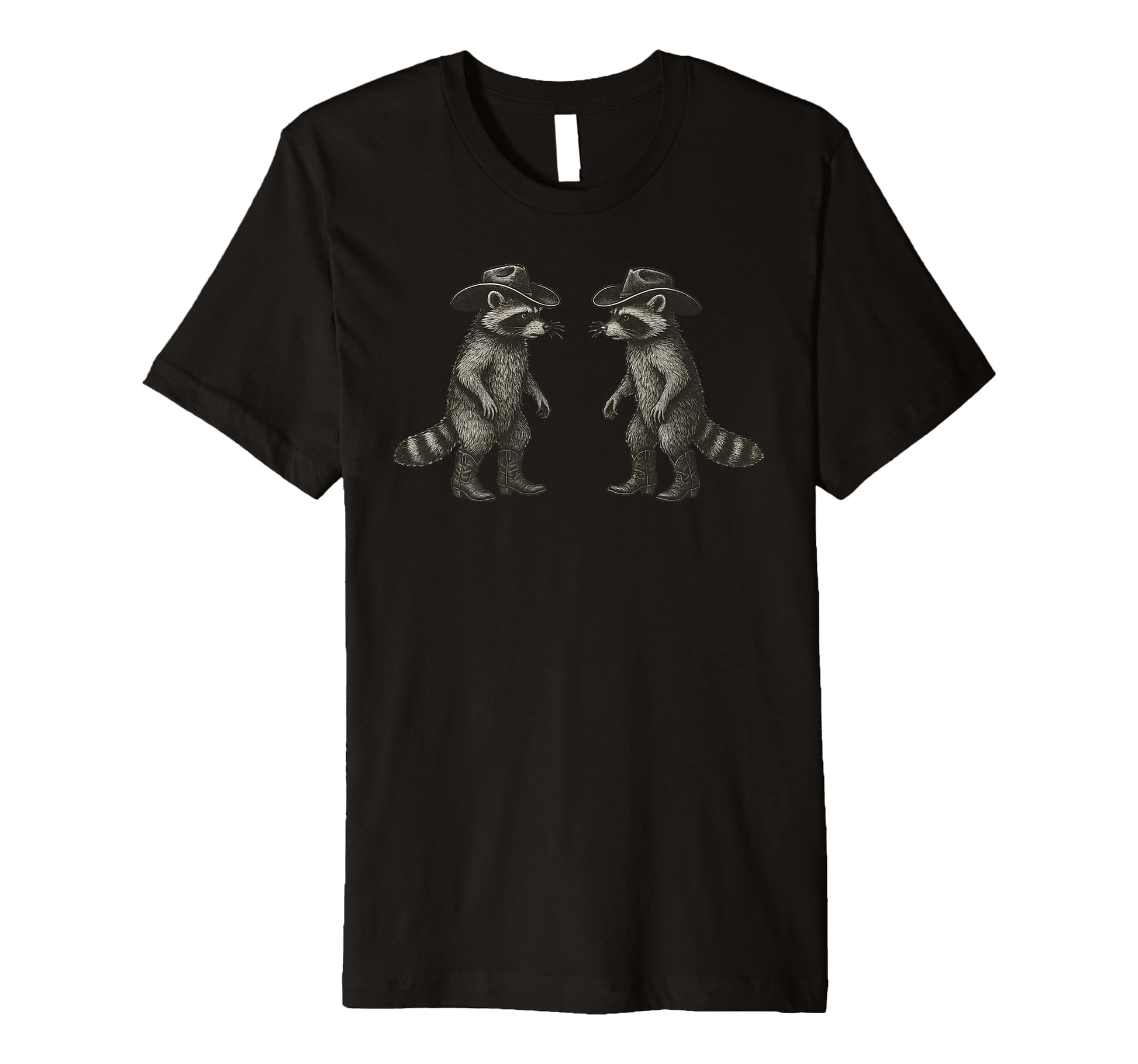 Funny Raccoons Cowboy Raccoon T-Shirt - Aesthetic Graphic Unisex - T-Shirt, Sweatshirt, Hoodie