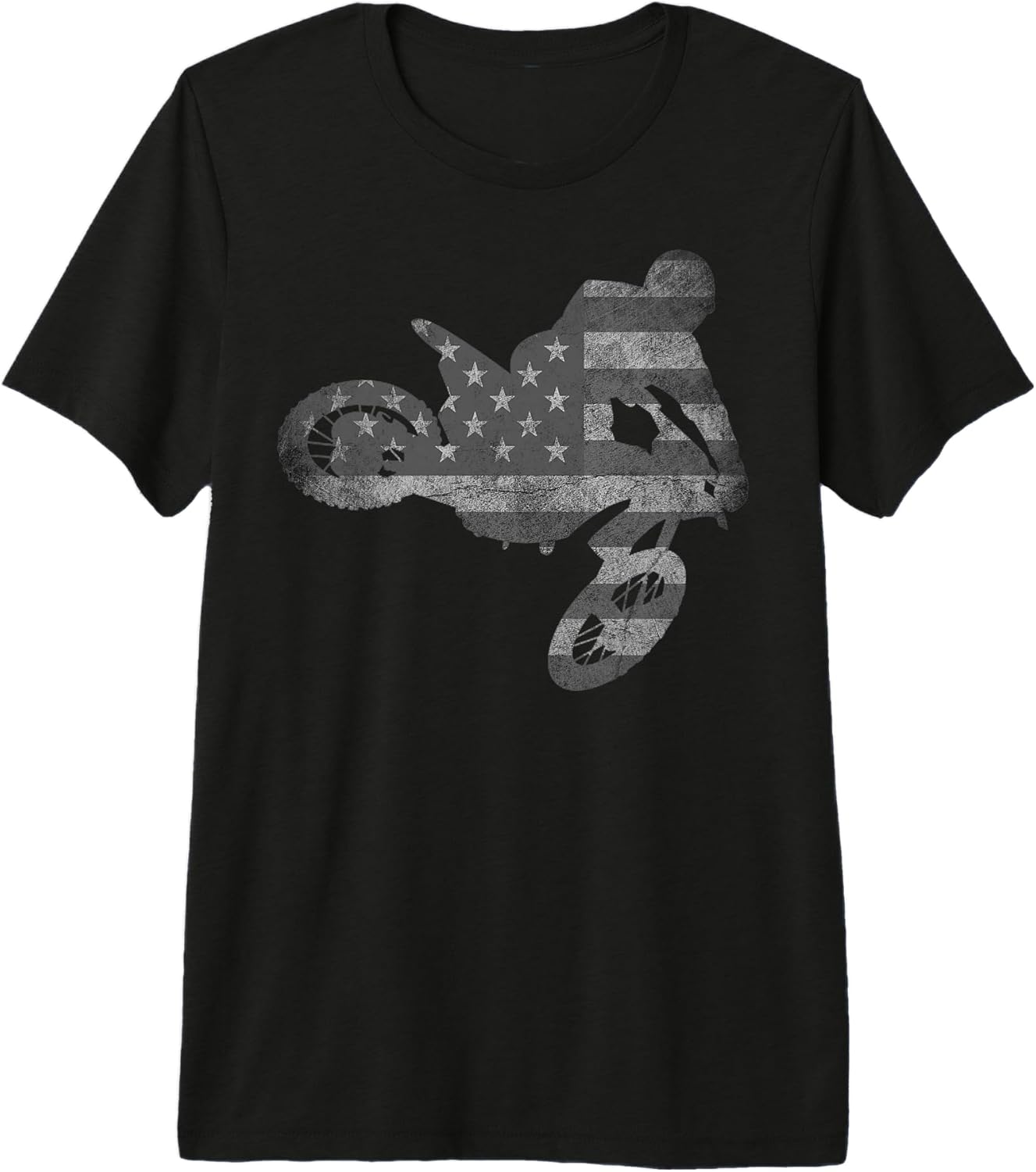 Motocross Dirt Bike Enduro American Flag - Adult & Kids T-Shirts, Sweatshirts & Hoodies apparel design preview 1