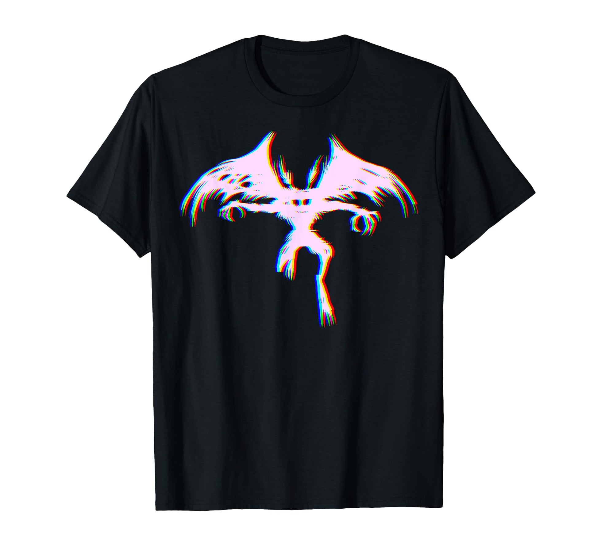 Mothman Cryptid Glitch Vaporwave T-Shirt - Graphic Print for Adults - T-Shirt, Sweatshirt, Hoodie