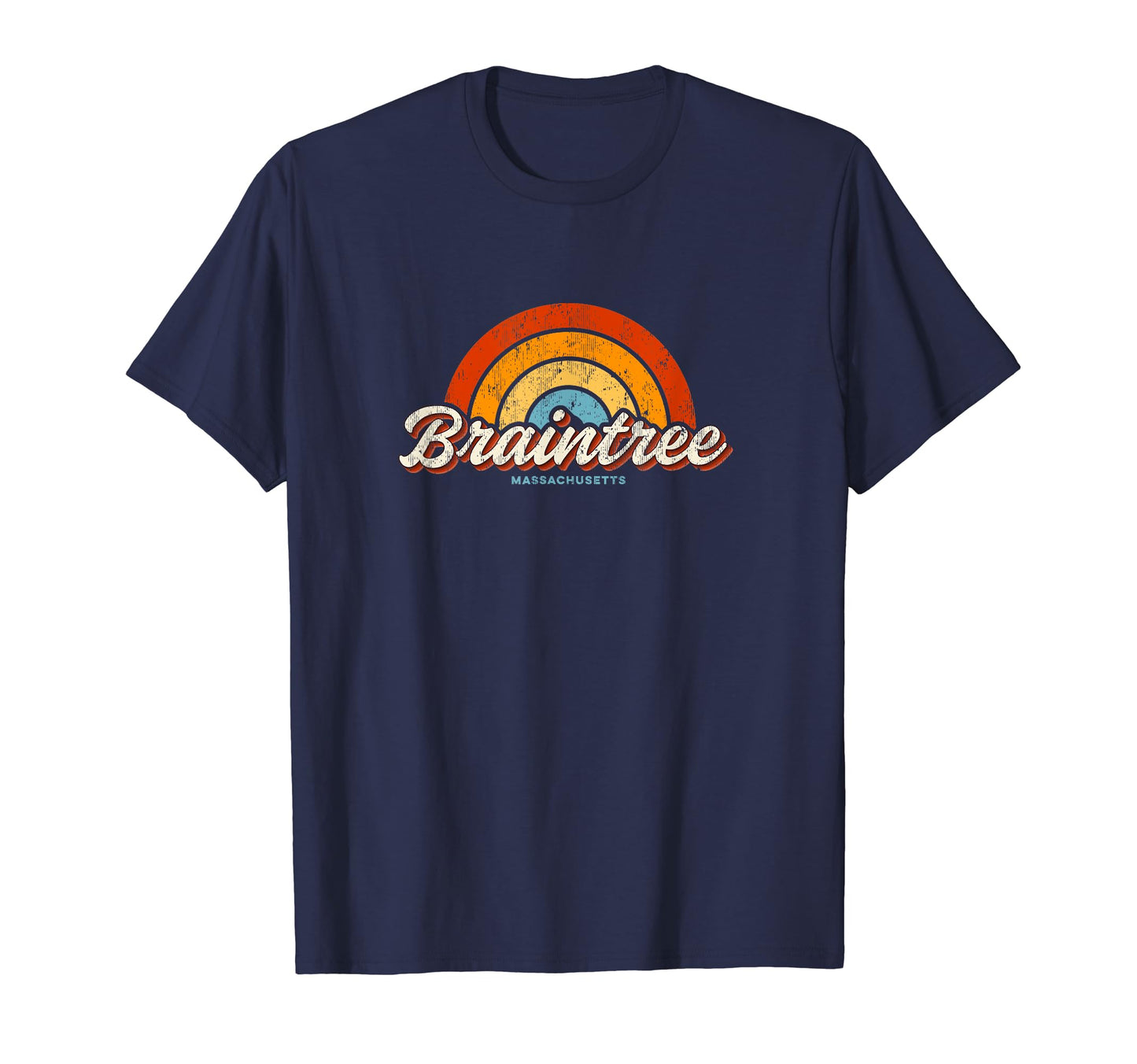 Braintree Massachusetts Ma Rainbow T-Shirt - Streetwear Style for Adults - T-Shirt, Sweatshirt, Hoodie