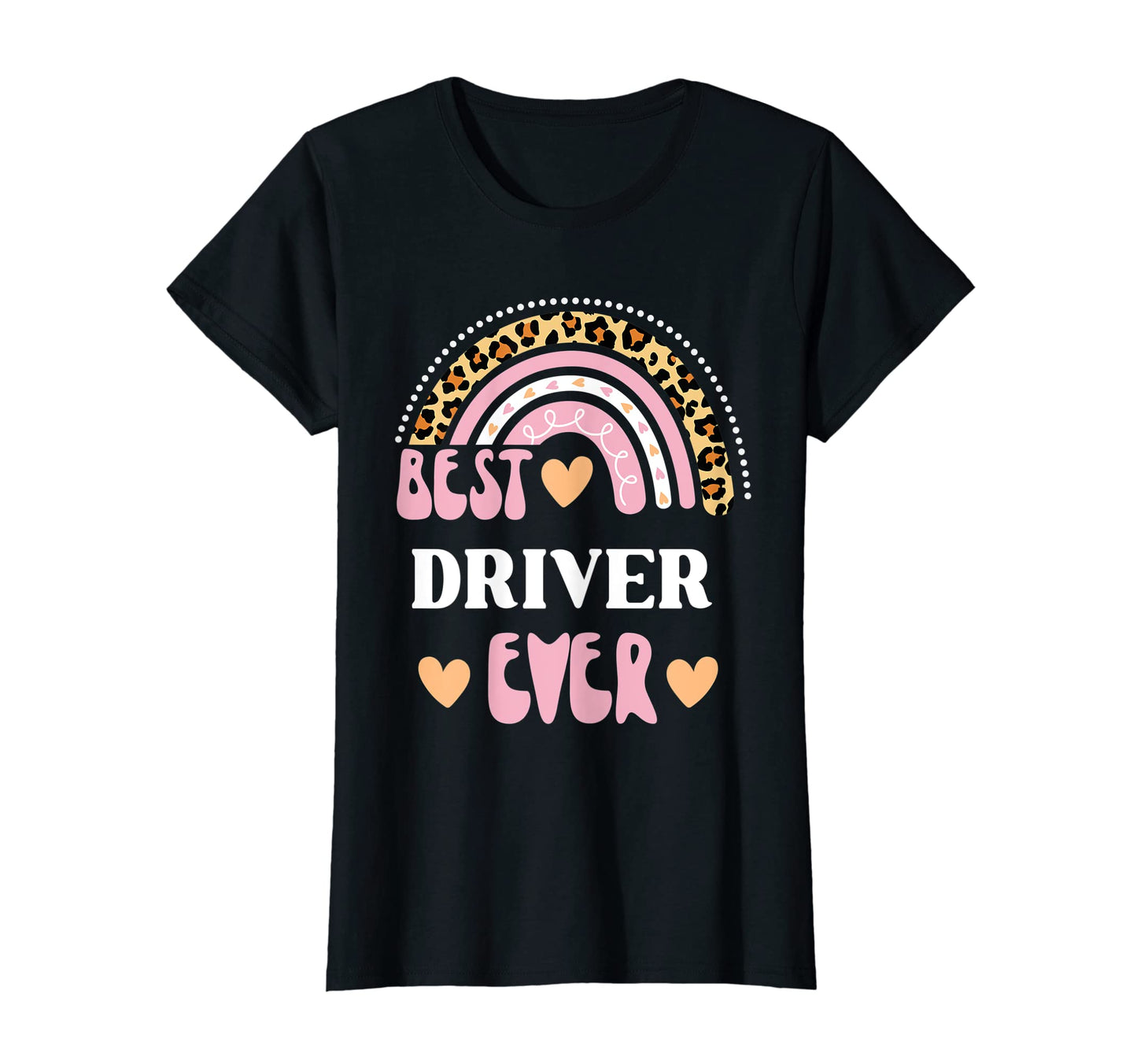 Womens Best Driver Ever Leopard T-Shirt - Minimalist Print Men Women - T-Shirt, Sweatshirt, Hoodie