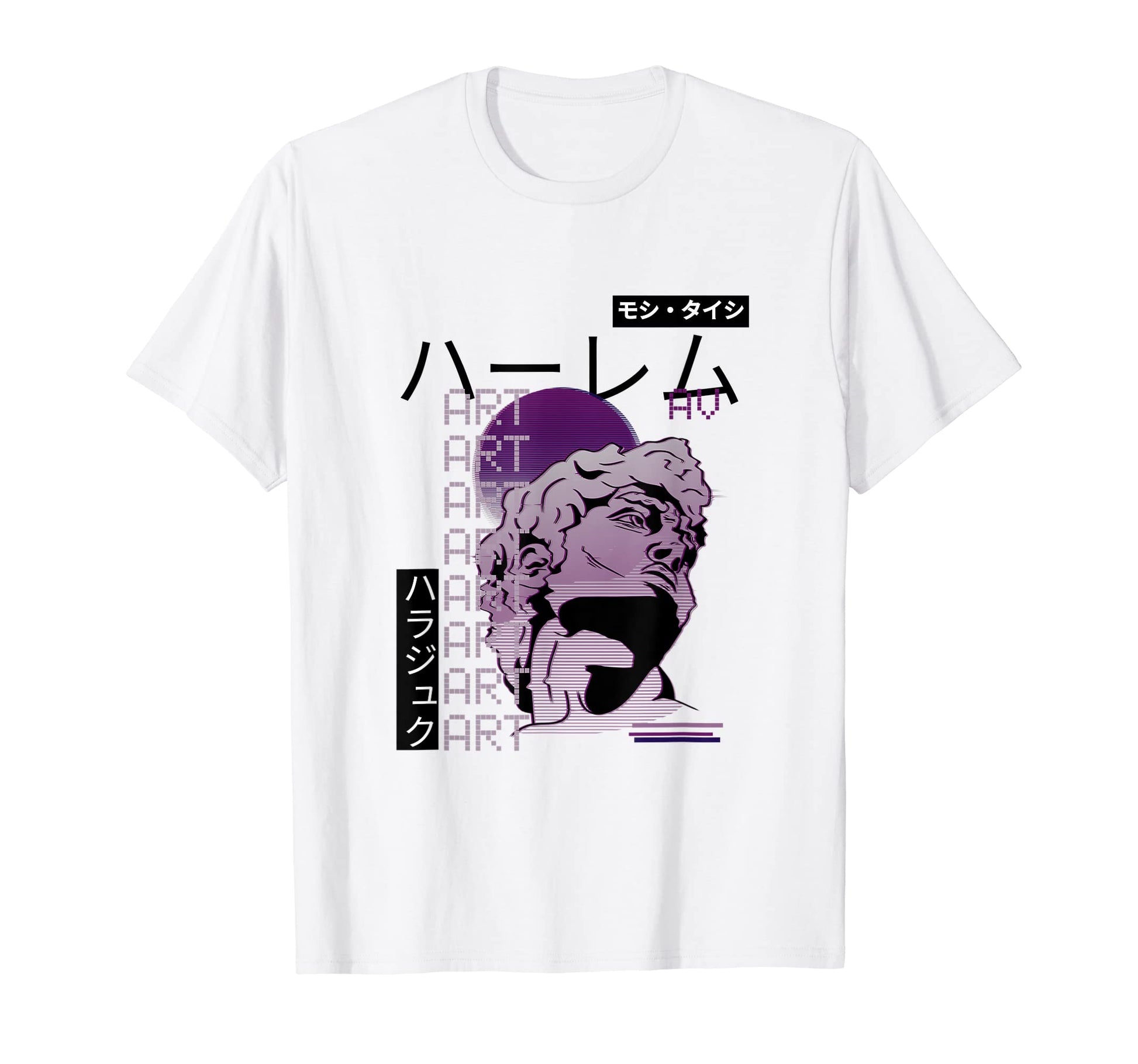 Vaporwave Statue Aesthetic Art T-Shirt - Custom Art Print for Adults - T-Shirt, Sweatshirt, Hoodie