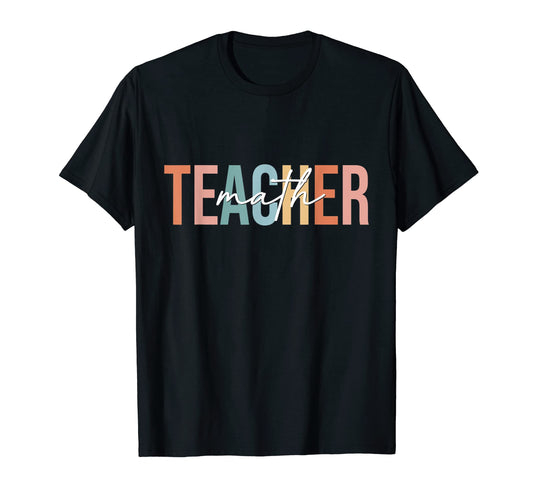 Boho Math Teacher Back To School T-Shirt - Fun Novelty Design Unisex - T-Shirt, Sweatshirt, Hoodie