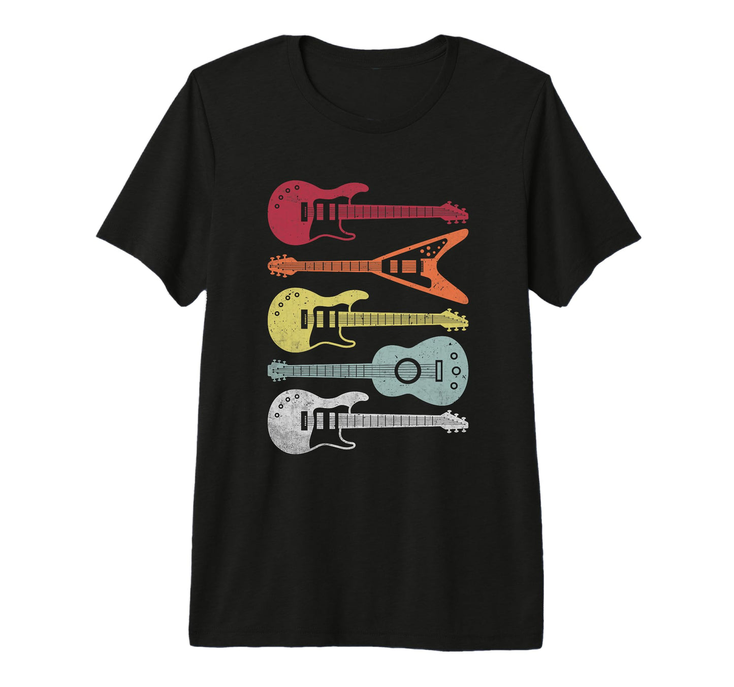 Colorful Guitar Rock Music Festival T-Shirt - Casual Everyday Wear Unisex - T-Shirt, Sweatshirt, Hoodie