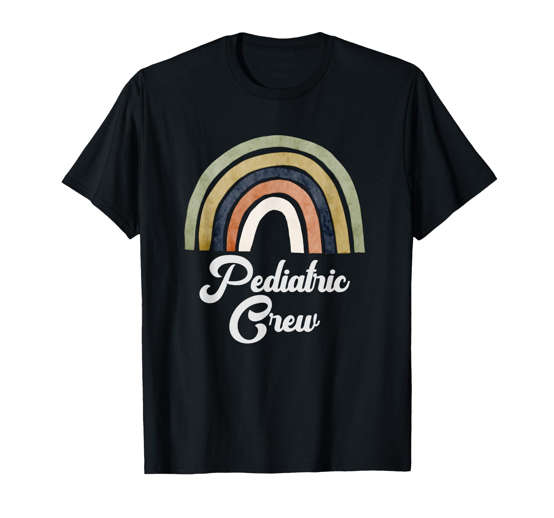 Boho Rainbow Pediatric Crew T-Shirt - Aesthetic Graphic for Adults - T-Shirt, Sweatshirt, Hoodie