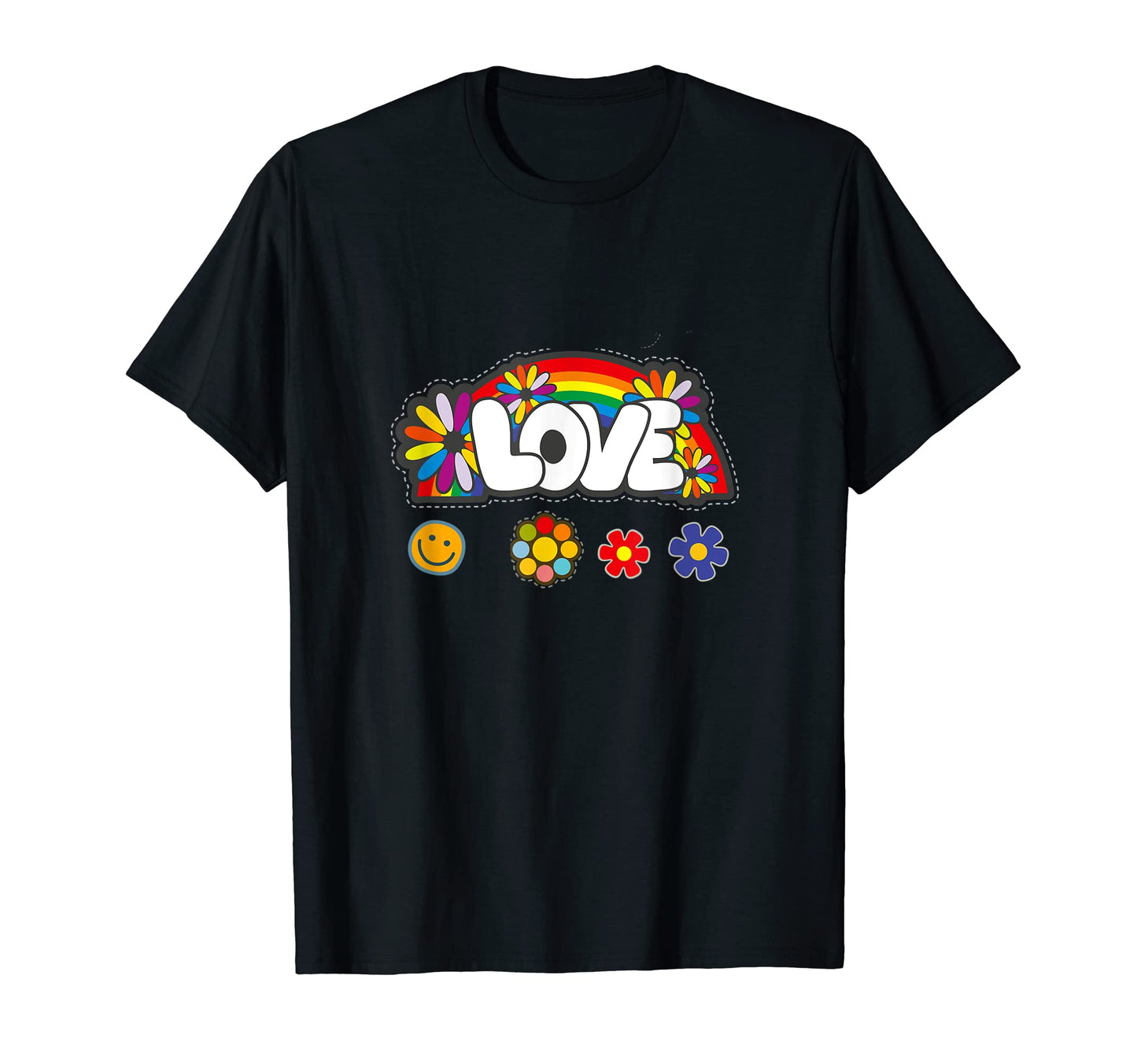 Love Hippie Rainbow Flowers T-Shirt - Streetwear Style Men Women - T-Shirt, Sweatshirt, Hoodie