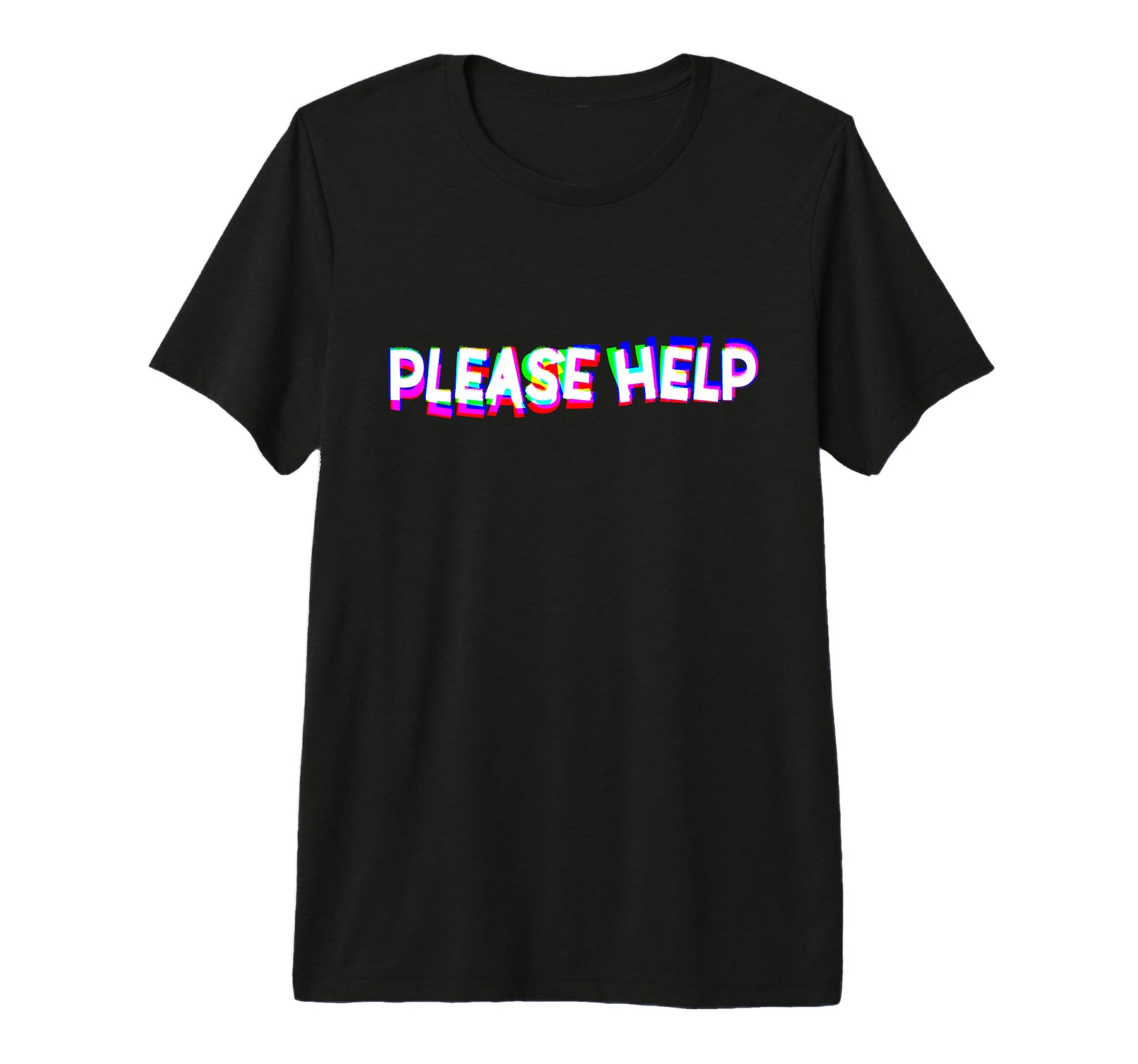 Please Help Vaporwave Aesthetic T-Shirt - Custom Art Print Unisex - T-Shirt, Sweatshirt, Hoodie