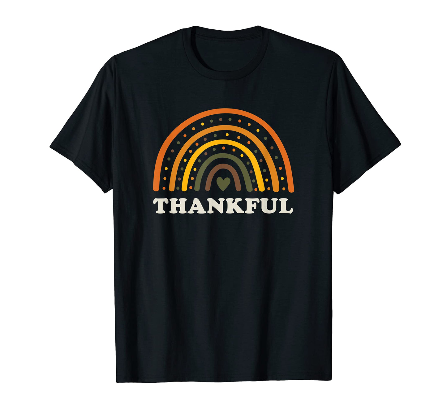 Rainbow Thankful Thanksgiving T-Shirt - Aesthetic Graphic for Adults - T-Shirt, Sweatshirt, Hoodie
