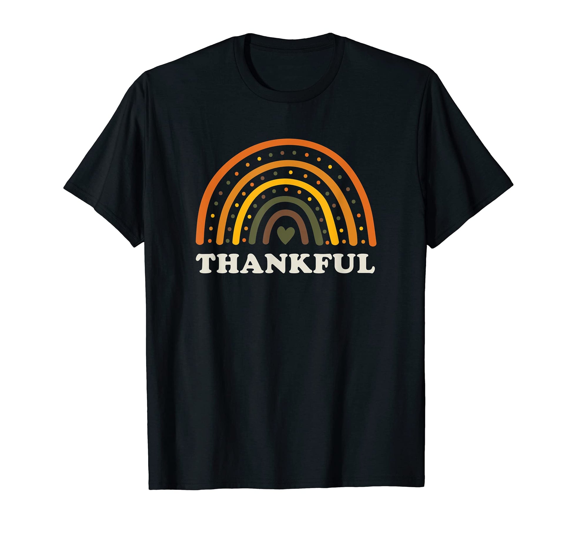 Rainbow Thankful Thanksgiving T-Shirt - Aesthetic Graphic for Adults - T-Shirt, Sweatshirt, Hoodie