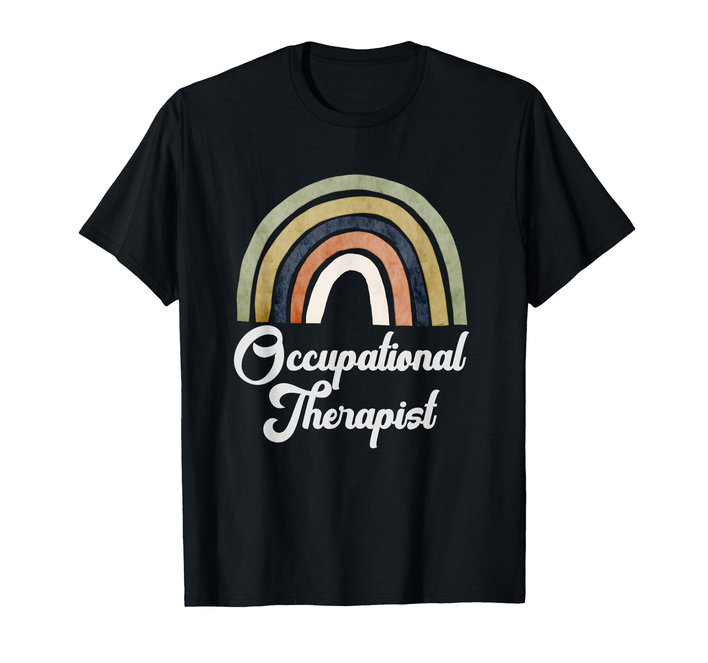 Boho Rainbow Occupational Therapist T-Shirt - Custom Art Print Unisex - T-Shirt, Sweatshirt, Hoodie