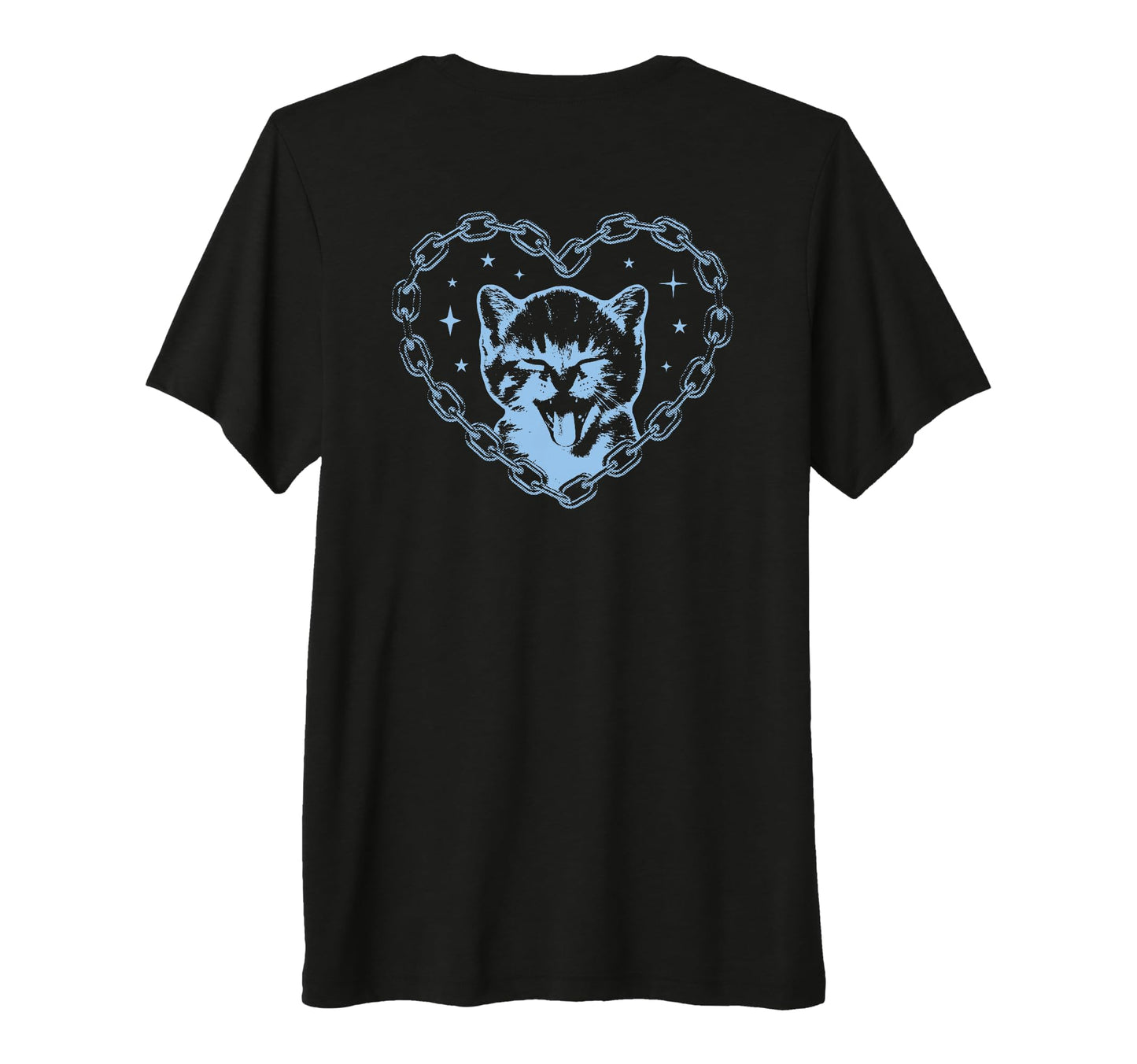 Y2K Cat Chain Heart Emo Goth 90S T-Shirt - Casual Everyday Wear Men Women - T-Shirt, Sweatshirt, Hoodie