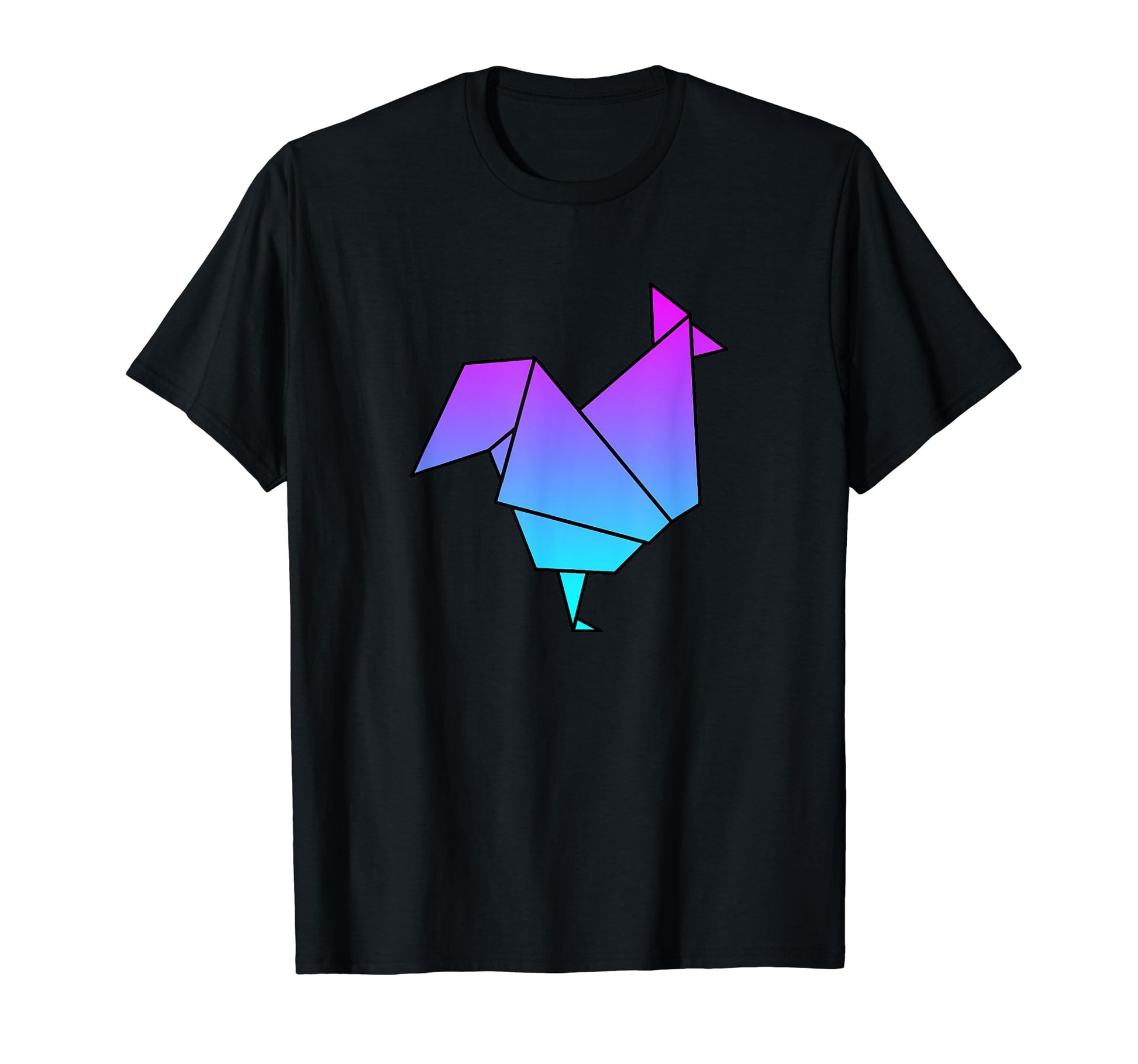 Rooster Origami Vaporwave Aesthetic T-Shirt - Fun Novelty Design Unisex - T-Shirt, Sweatshirt, Hoodie