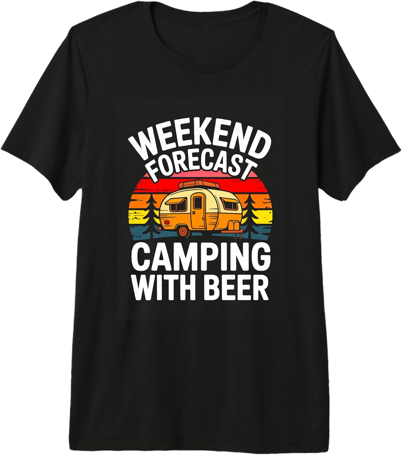 Camping Beer Weekend Forecast Camper - Adult & Kids T-Shirts, Sweatshirts & Hoodies apparel design preview 1