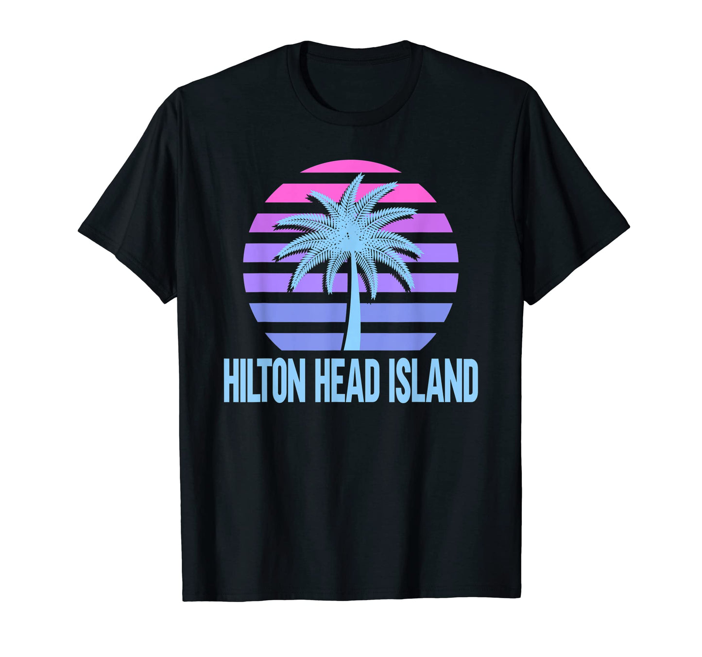 Hilton Head Island Vacation Vaporwave T-Shirt - Custom Art Print Men Women - T-Shirt, Sweatshirt, Hoodie