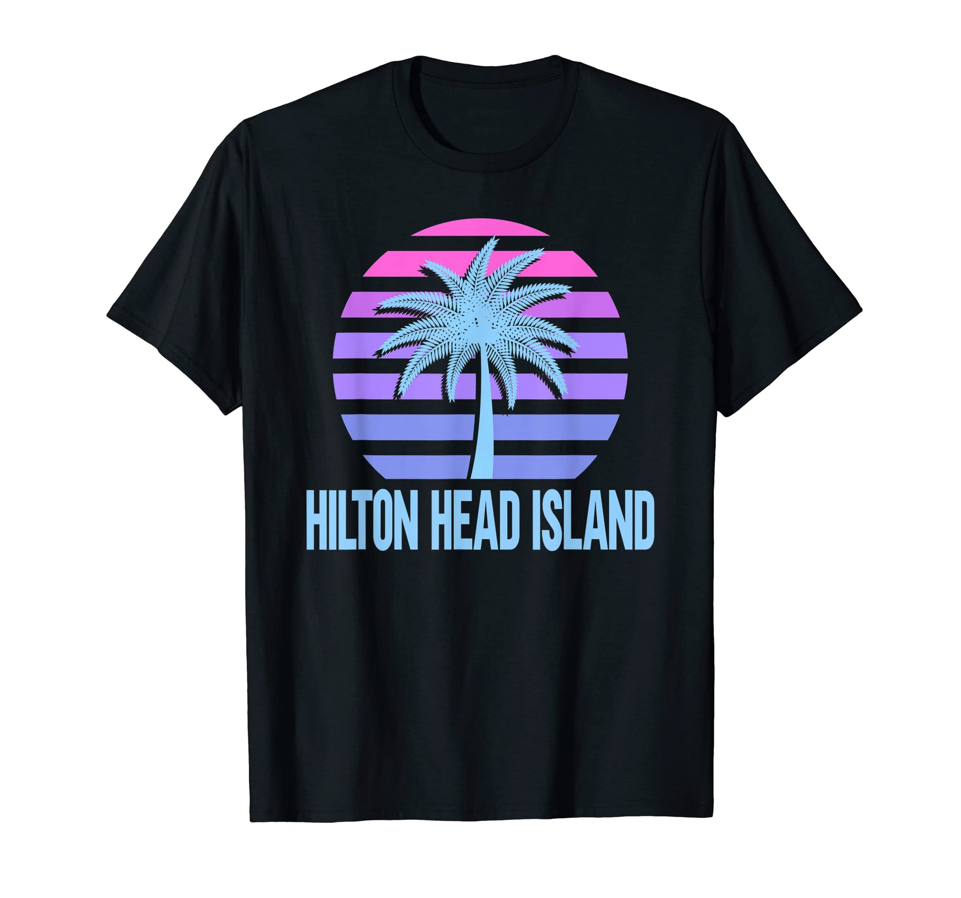 Hilton Head Island Vacation Vaporwave T-Shirt - Custom Art Print Men Women - T-Shirt, Sweatshirt, Hoodie