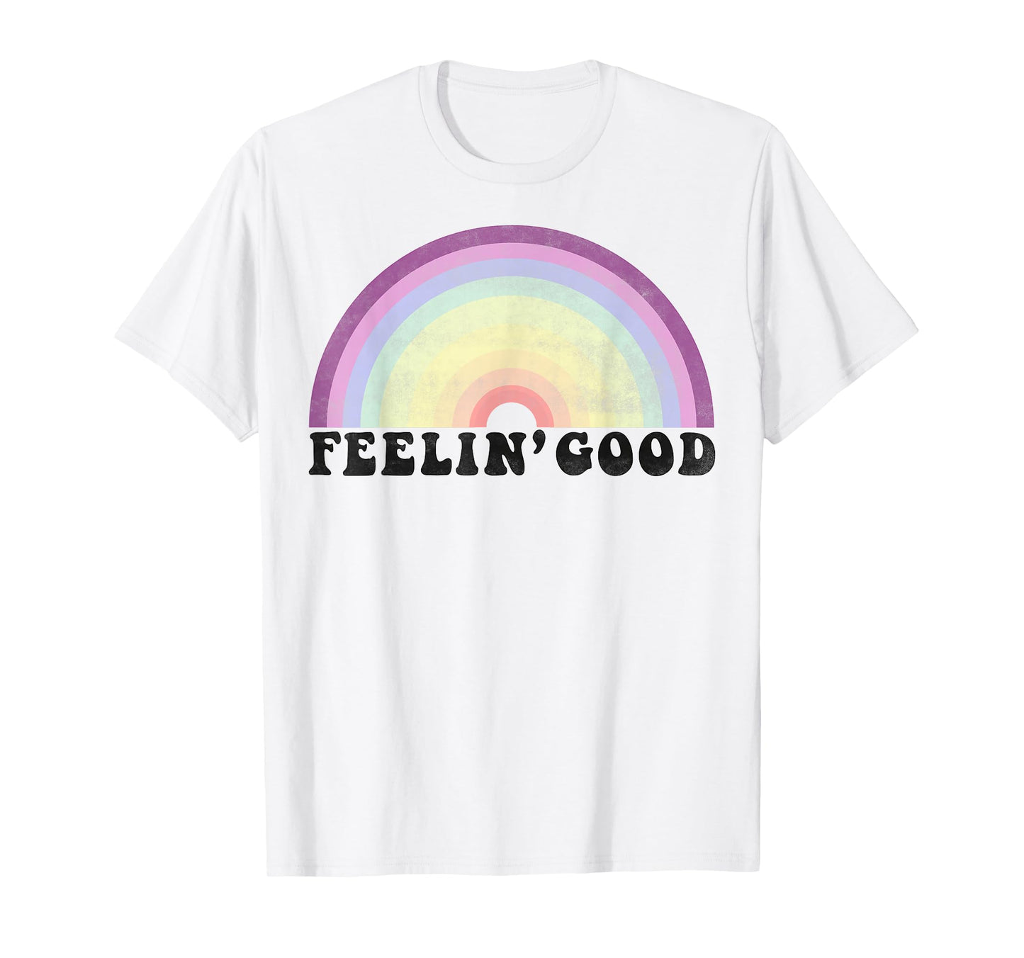 Feelin Good Groovy Rainbow T-Shirt - Trendy Graphic for Adults - T-Shirt, Sweatshirt, Hoodie