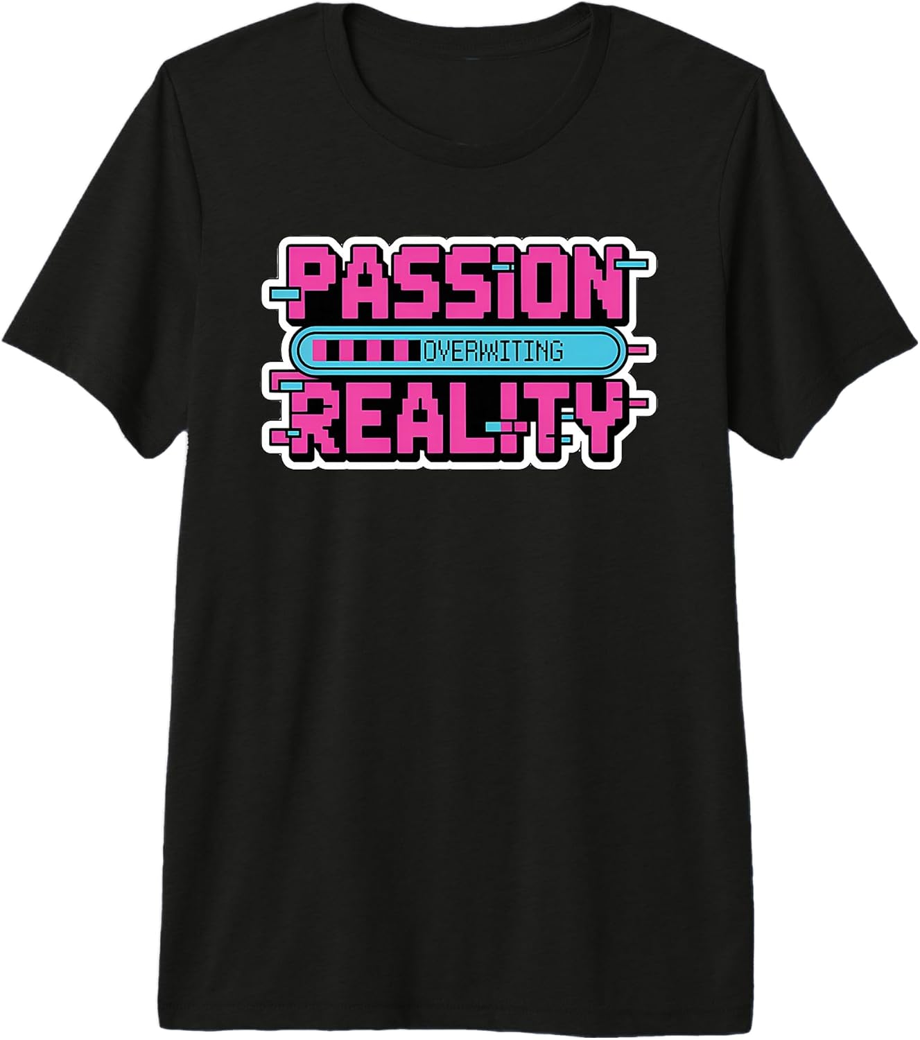16-bit Glitch Pink Blue Programmer Geeks - Adult & Kids T-Shirts, Sweatshirts & Hoodies apparel design preview 1