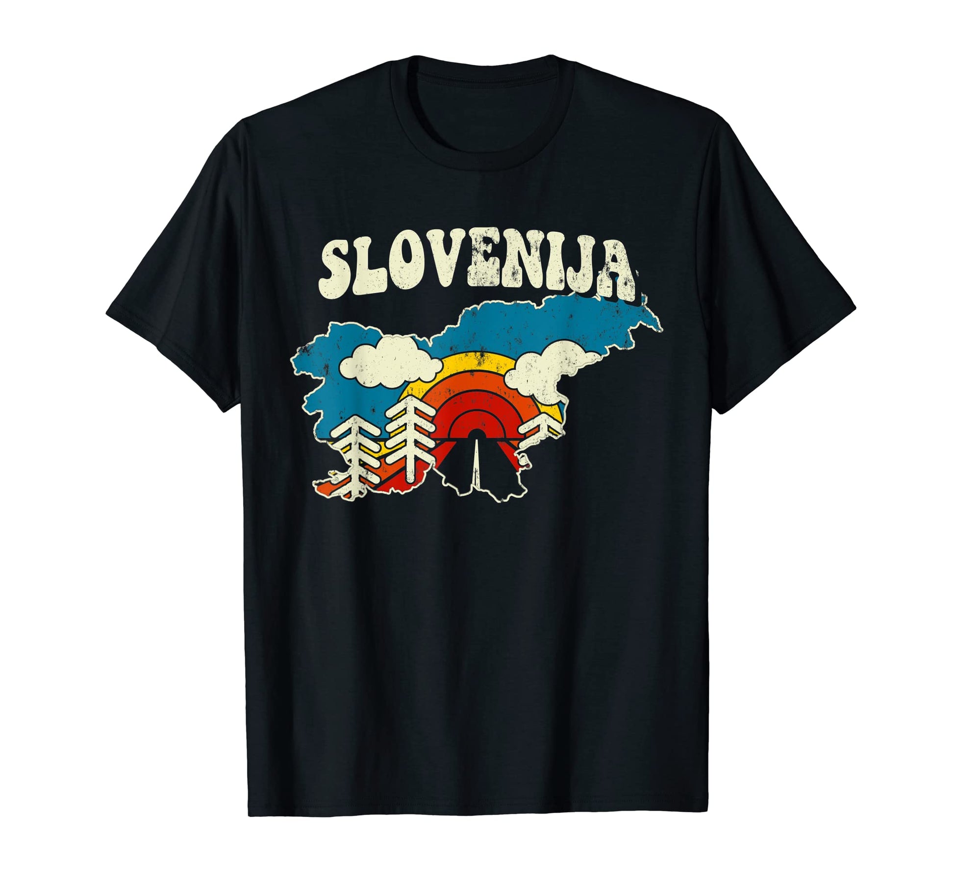 Slovenia Slovenian Country Rainbow T-Shirt - Fun Novelty Design for Adults - T-Shirt, Sweatshirt, Hoodie
