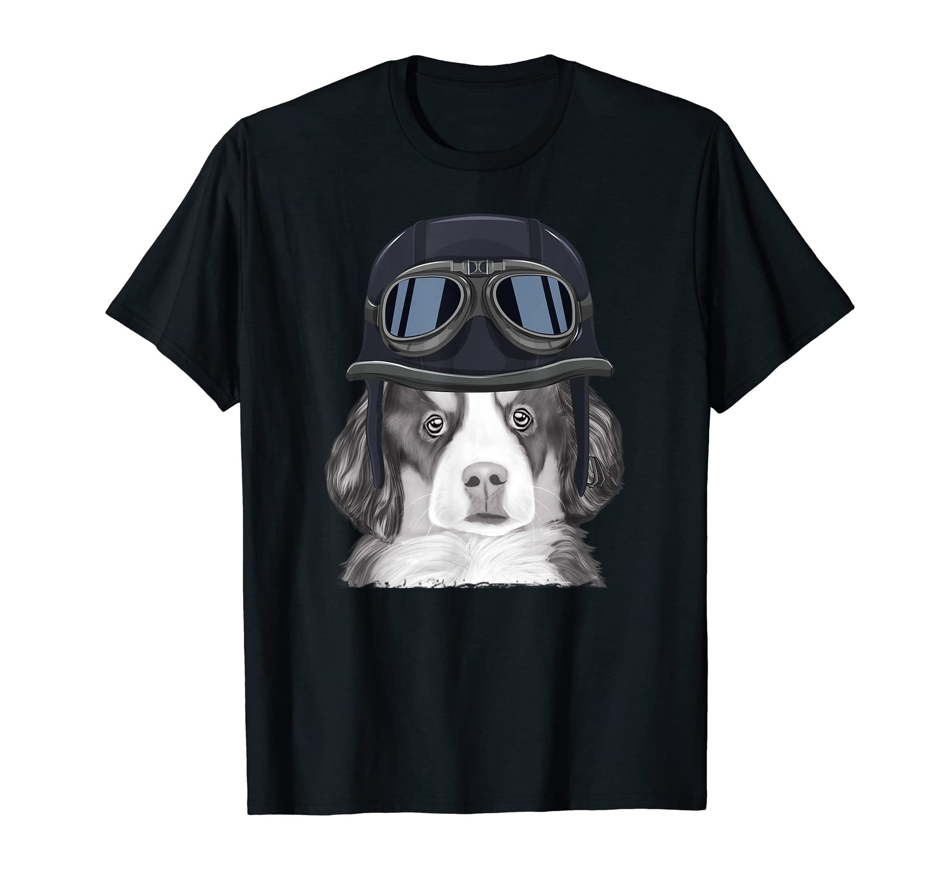 Bernese Mountain Dog Wearing Motorcycle T-Shirt - Streetwear Style Unisex - T-Shirt, Sweatshirt, Hoodie