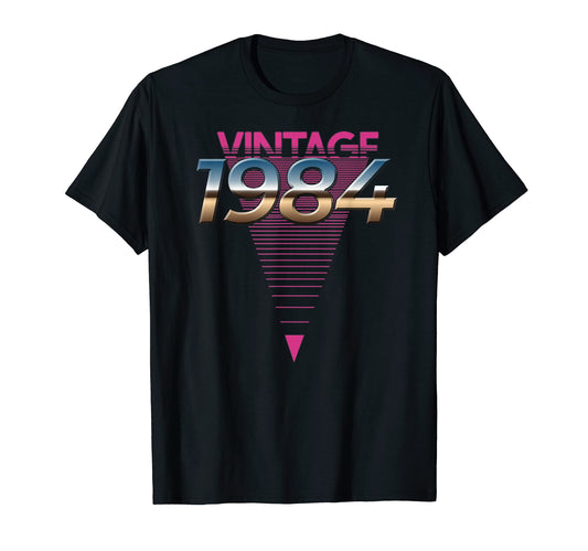 1984 80S Synthwave Triangle T-Shirt - Minimalist Print Men Women - T-Shirt, Sweatshirt, Hoodie