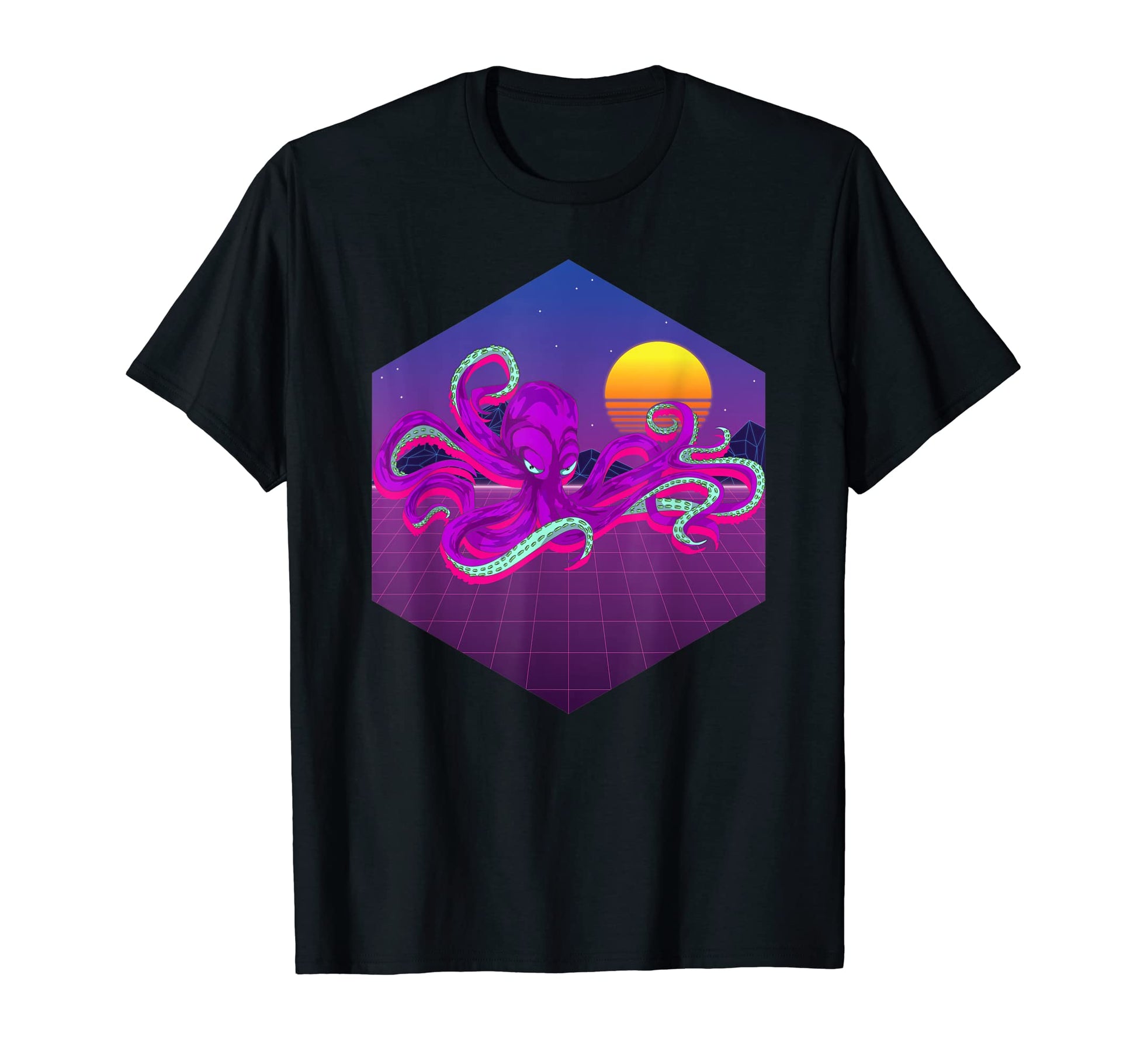 Octopus 80S Art Aesthetic Ocean Animal T-Shirt - Fun Novelty Design Unisex - T-Shirt, Sweatshirt, Hoodie