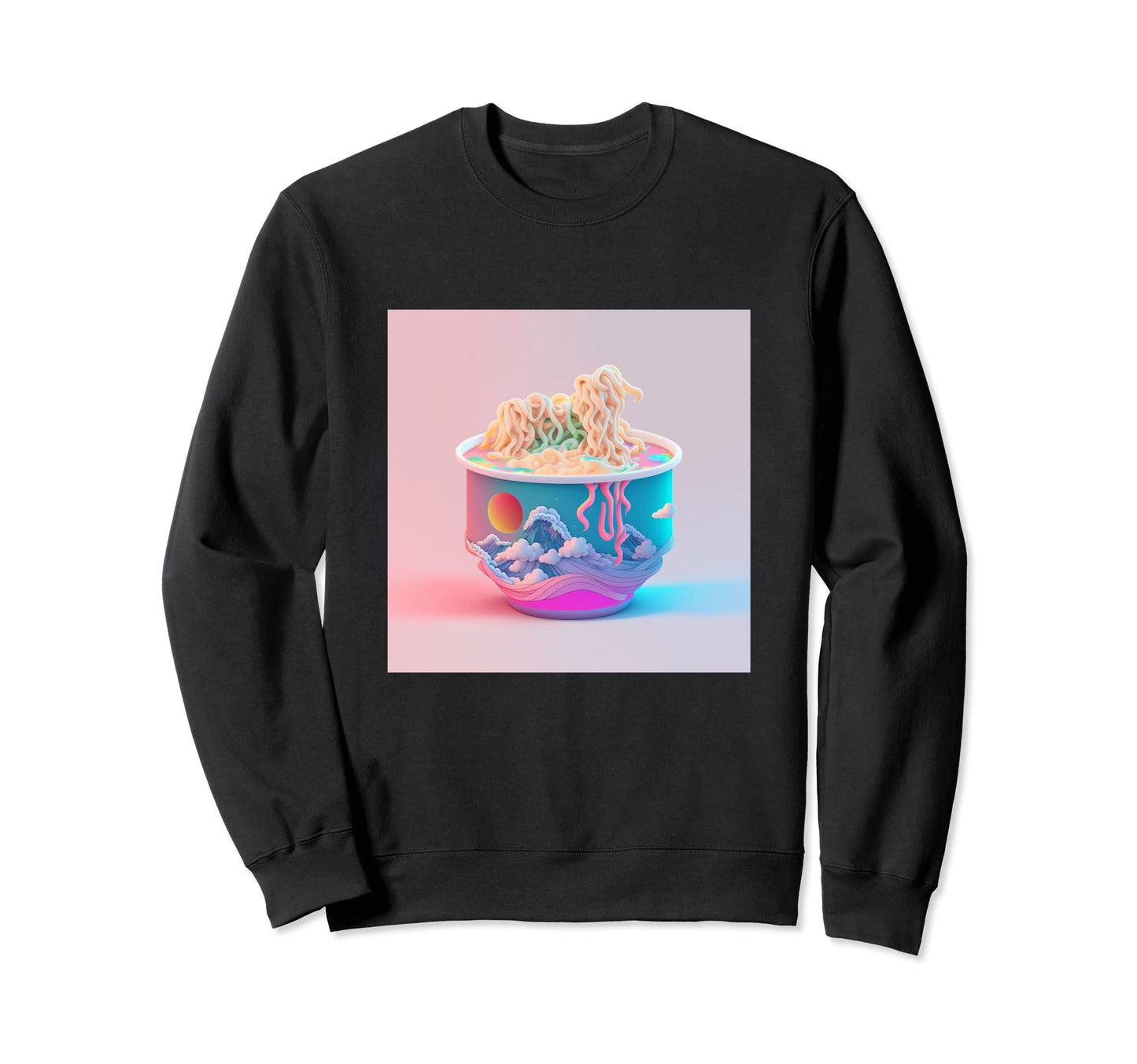 Vaperwave Aesthetic Glitch Palm Sweatshirt - Minimalist Print for Adults - T-Shirt, Sweatshirt, Hoodie