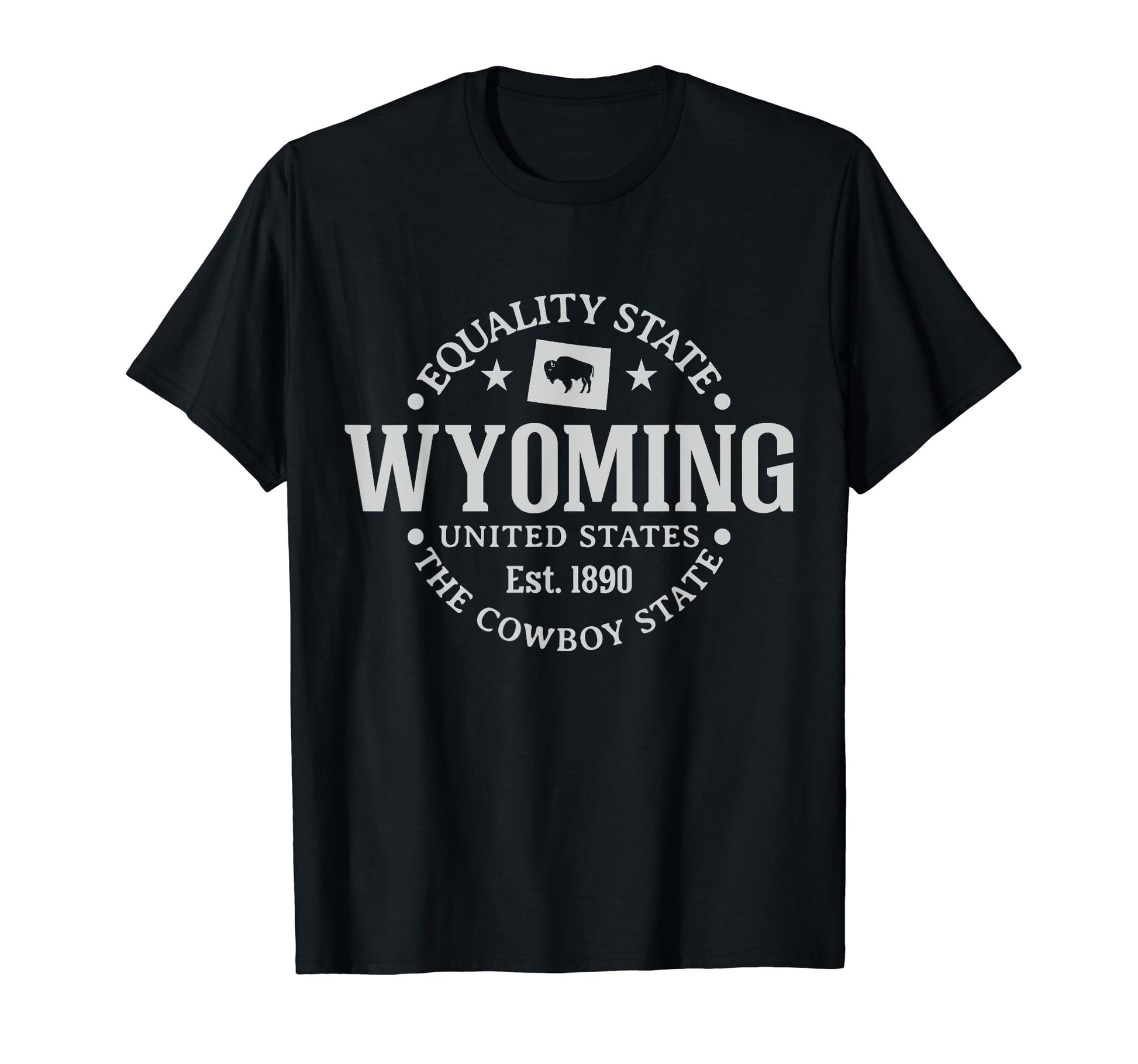 Wyoming Equality State Est 1890 Cowboy T-Shirt - Unique Graphic Unisex - T-Shirt, Sweatshirt, Hoodie