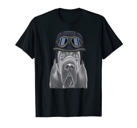 Bloodhound Wearing Motorcycle Helmet T-Shirt - Aesthetic Graphic for Adults - T-Shirt, Sweatshirt, Hoodie
