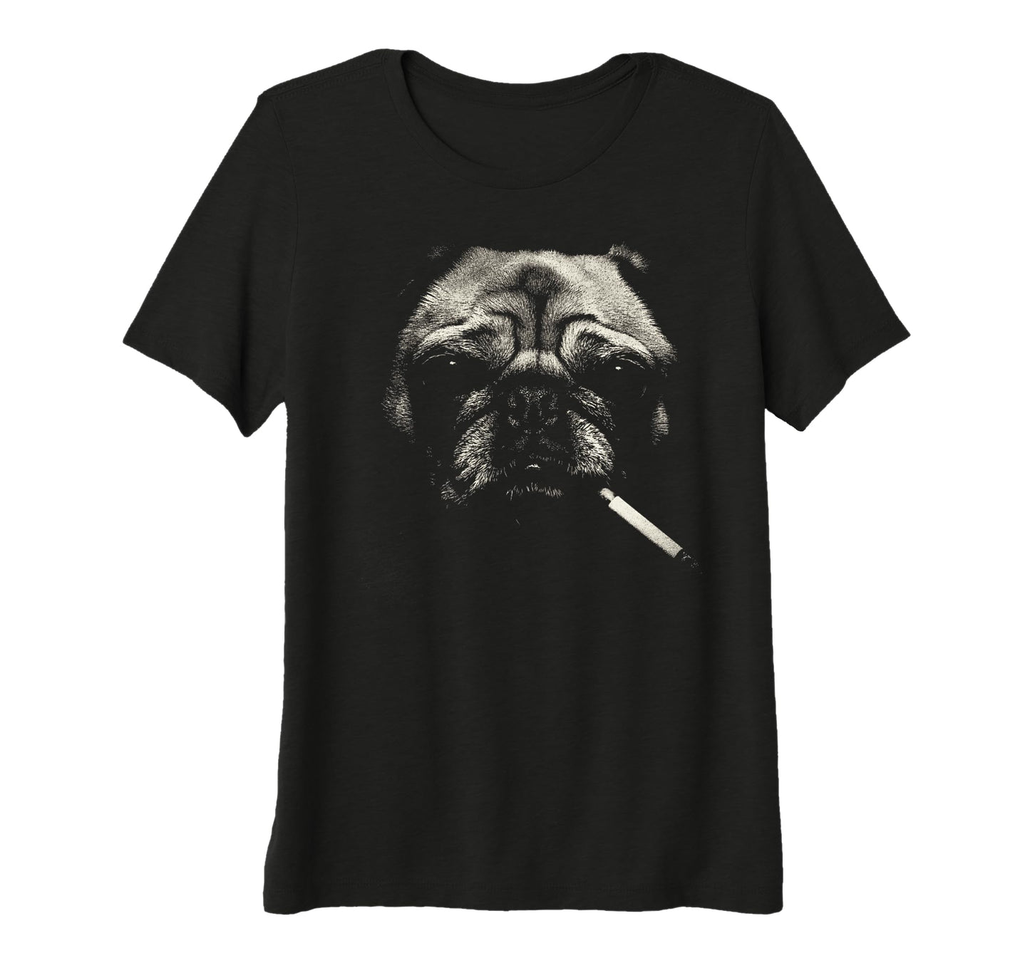 Womens Smoking Dog Cigarette Meme 90S T-Shirt - Custom Art Print Men Women - T-Shirt, Sweatshirt, Hoodie