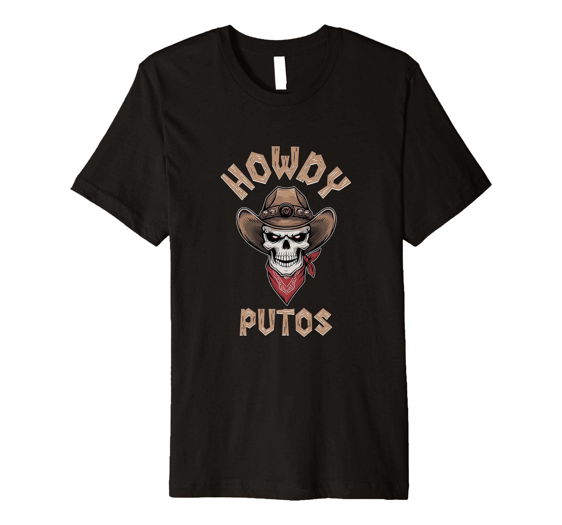 Howdy Putos Skull Cowboy Western T-Shirt - Aesthetic Graphic Men Women - T-Shirt, Sweatshirt, Hoodie