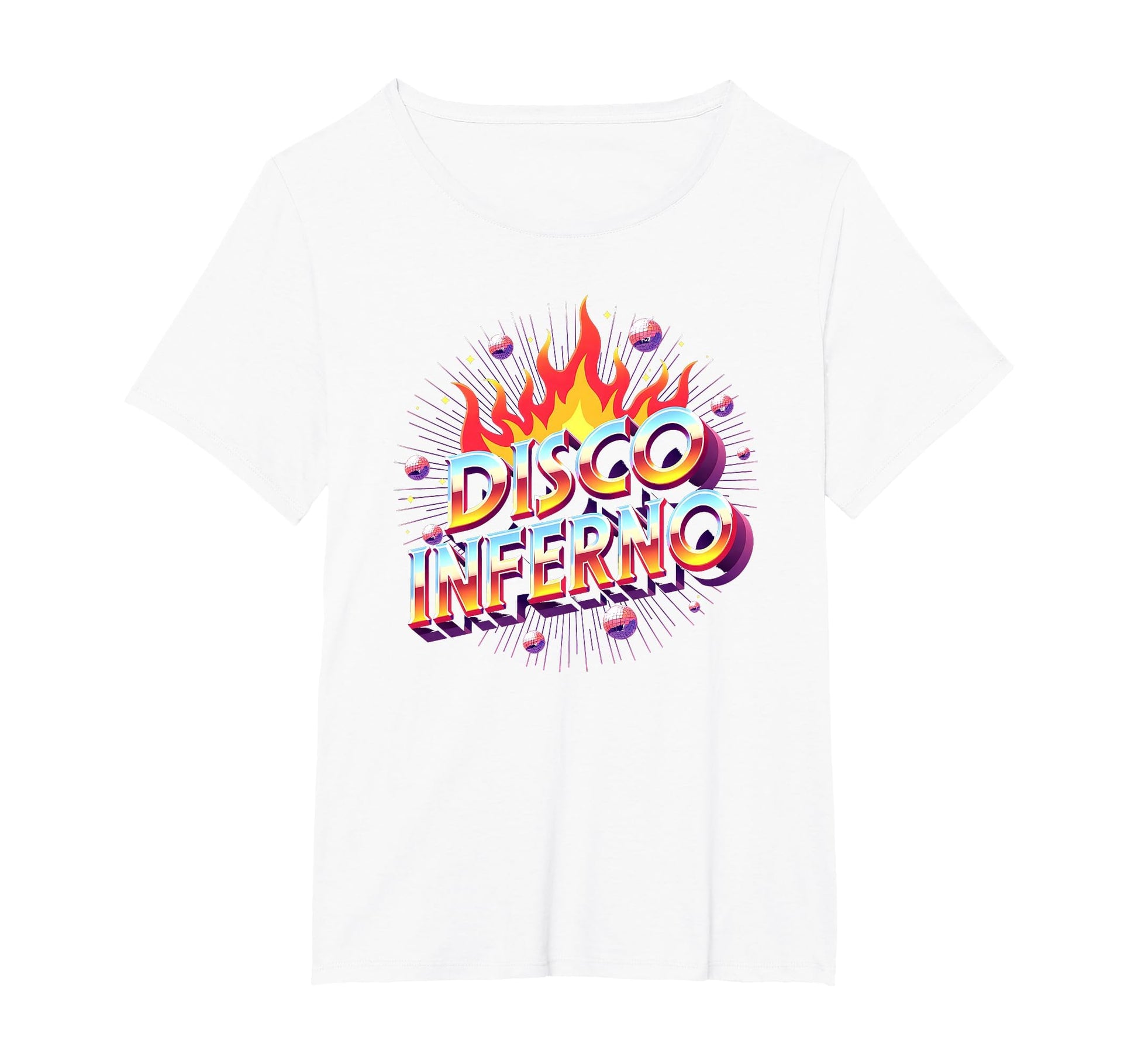 Disco Inferno Dance Party Fever Art Womens T-Shirt - Trendy Graphic Unisex - T-Shirt, Sweatshirt, Hoodie