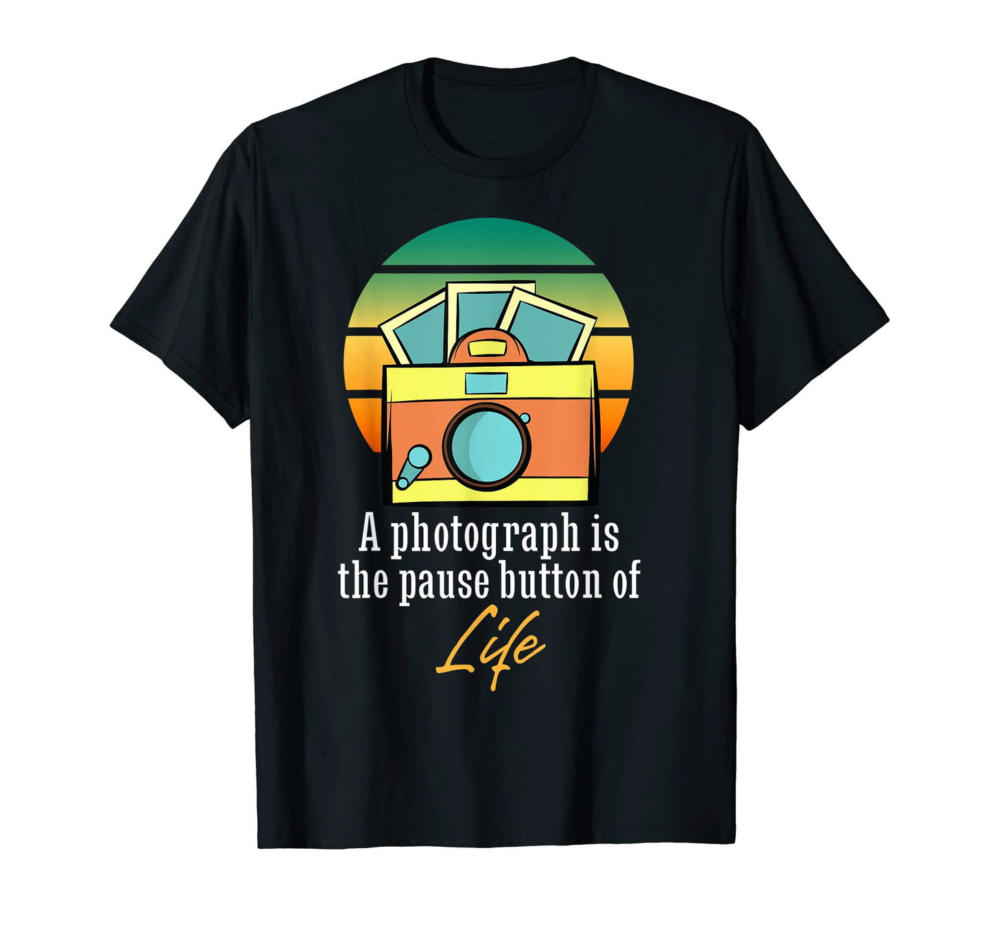 Photography Camera Sunset Photographer T-Shirt - Unique Graphic for Adults - T-Shirt, Sweatshirt, Hoodie