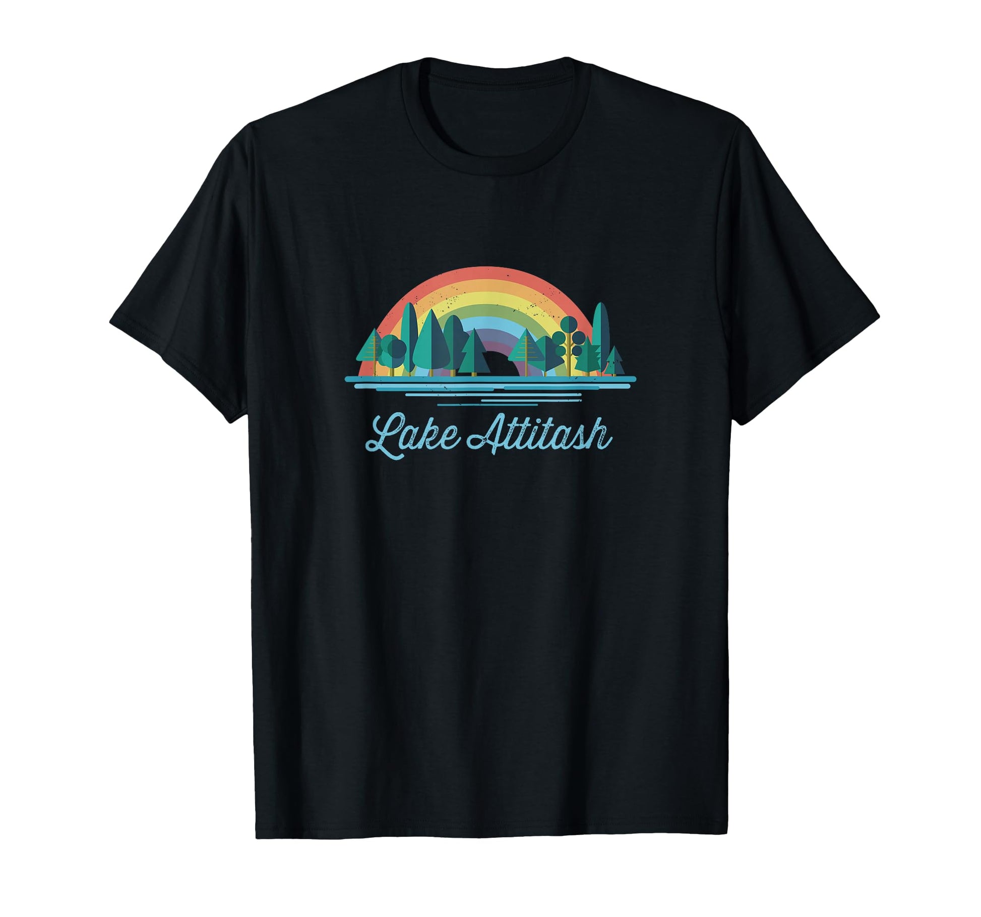 Lake Attitash Rainbow Lake Souvenir T-Shirt - Custom Art Print Men Women - T-Shirt, Sweatshirt, Hoodie