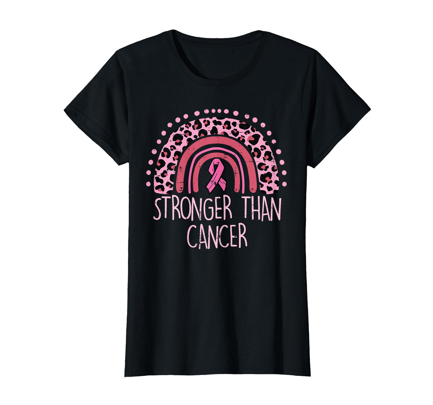 Stronger Cancer Rainbow Breast Cancer T-Shirt - Novelty Apparel Men Women - T-Shirt, Sweatshirt, Hoodie